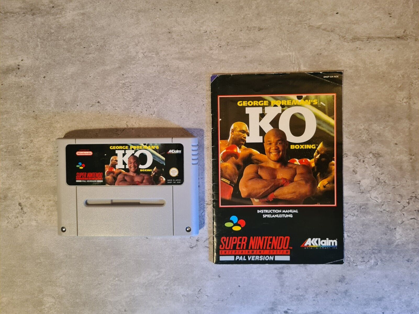 SNES Super Nintendo George Foreman's KO Boxing mit OVP und Anleitung NOE - T-Retro-Games