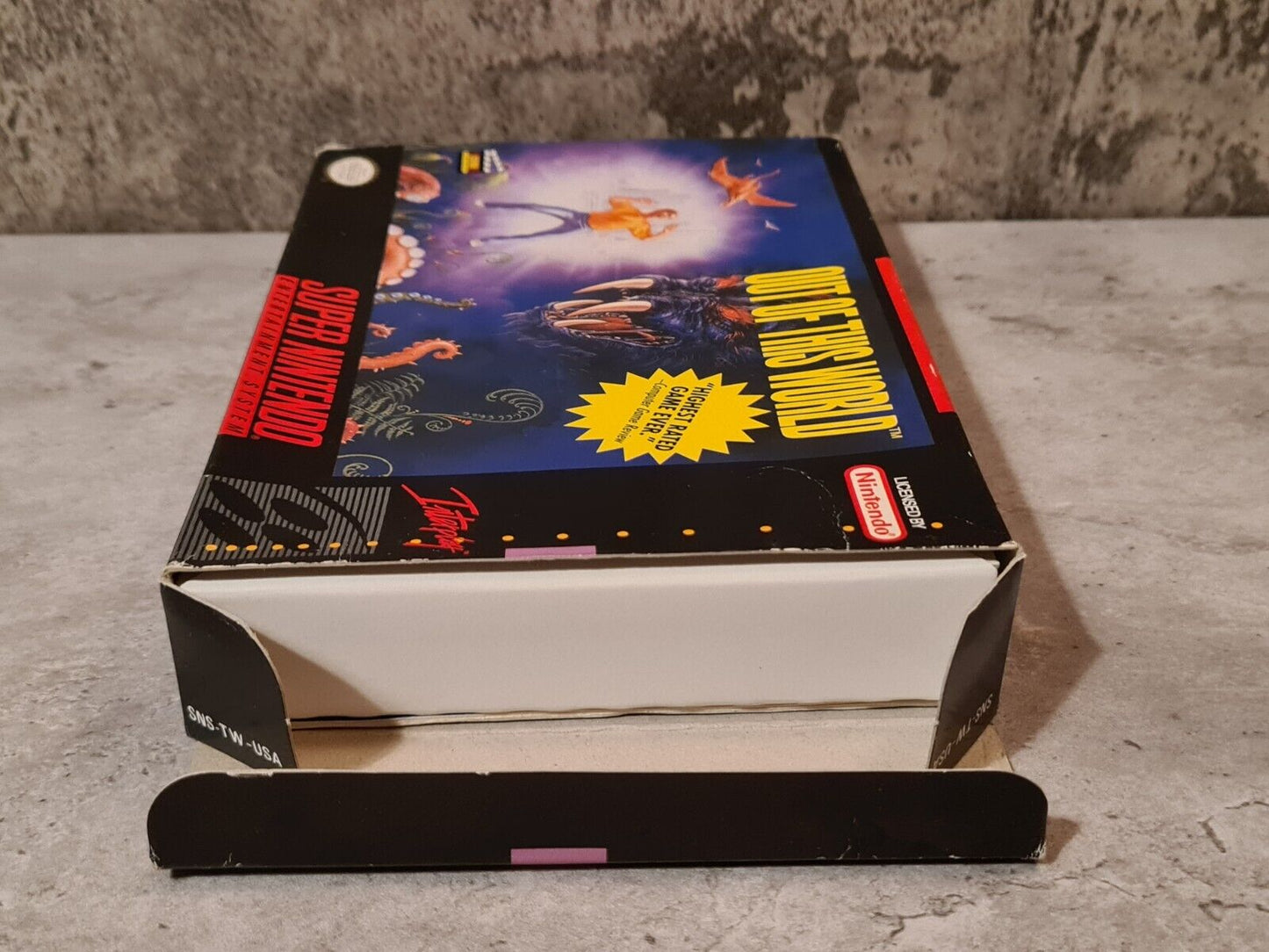 SNES Super Nintendo Out Of This World mit OVP und Anleitung NTSC-USA - T-Retro-Games