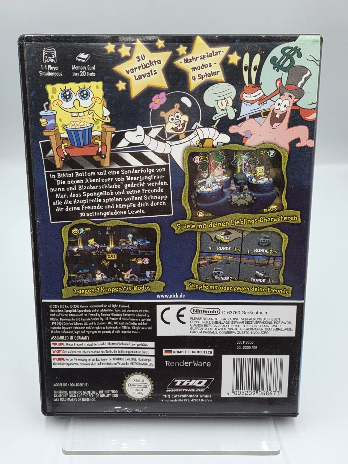 Nintendo GameCube Spongebob Schwammkopf Film Ab! mit OVP NOE - T-Retro-Games