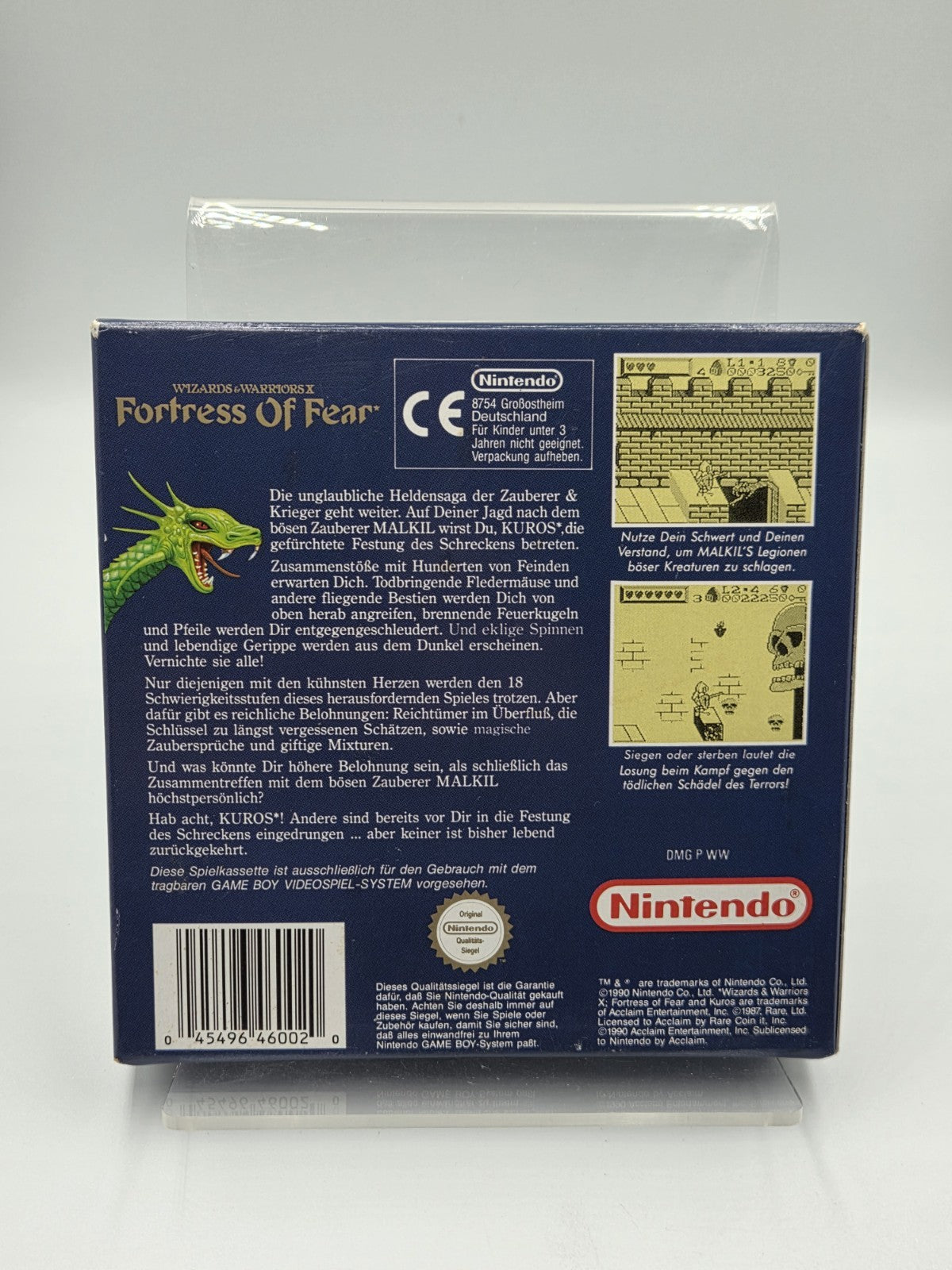 Game Boy Classic Wizards & Warriors x Fortress of Fear mit OVP und Anleitung NOE