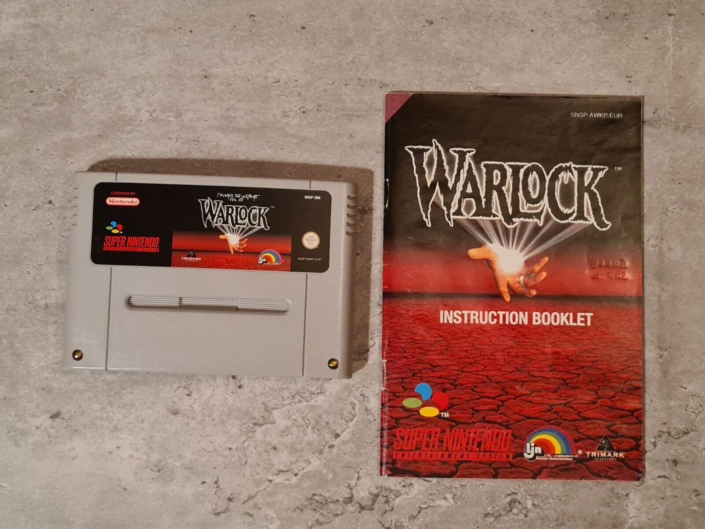 SNES Super Nintendo Beware The Ultimate Evil of Warlock + OVP und Anleitung EUR - T-Retro-Games