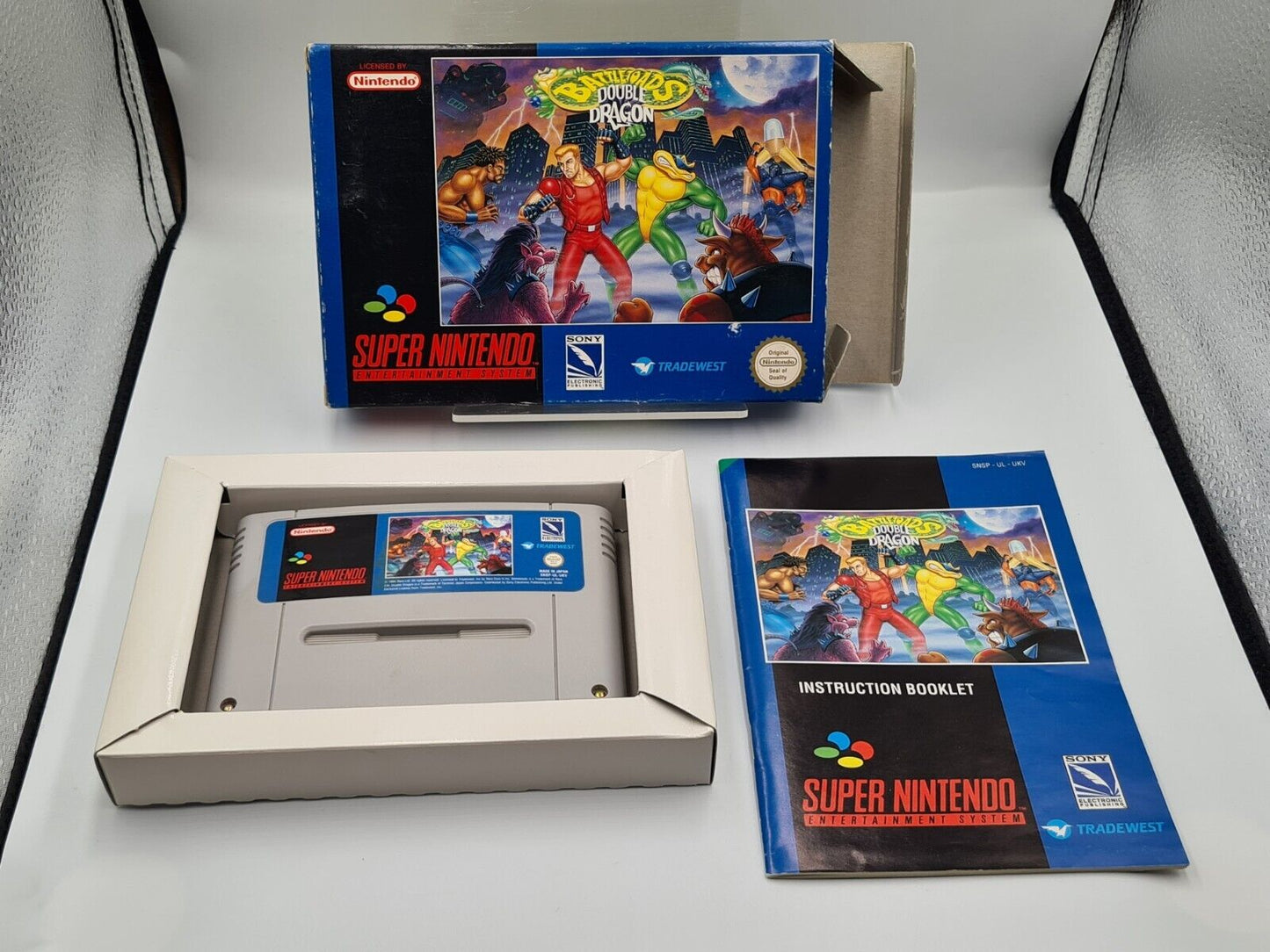 SNES Super Nintendo Battletoads Double Dragon mit OVP und Anleitung UKV - T-Retro-Games
