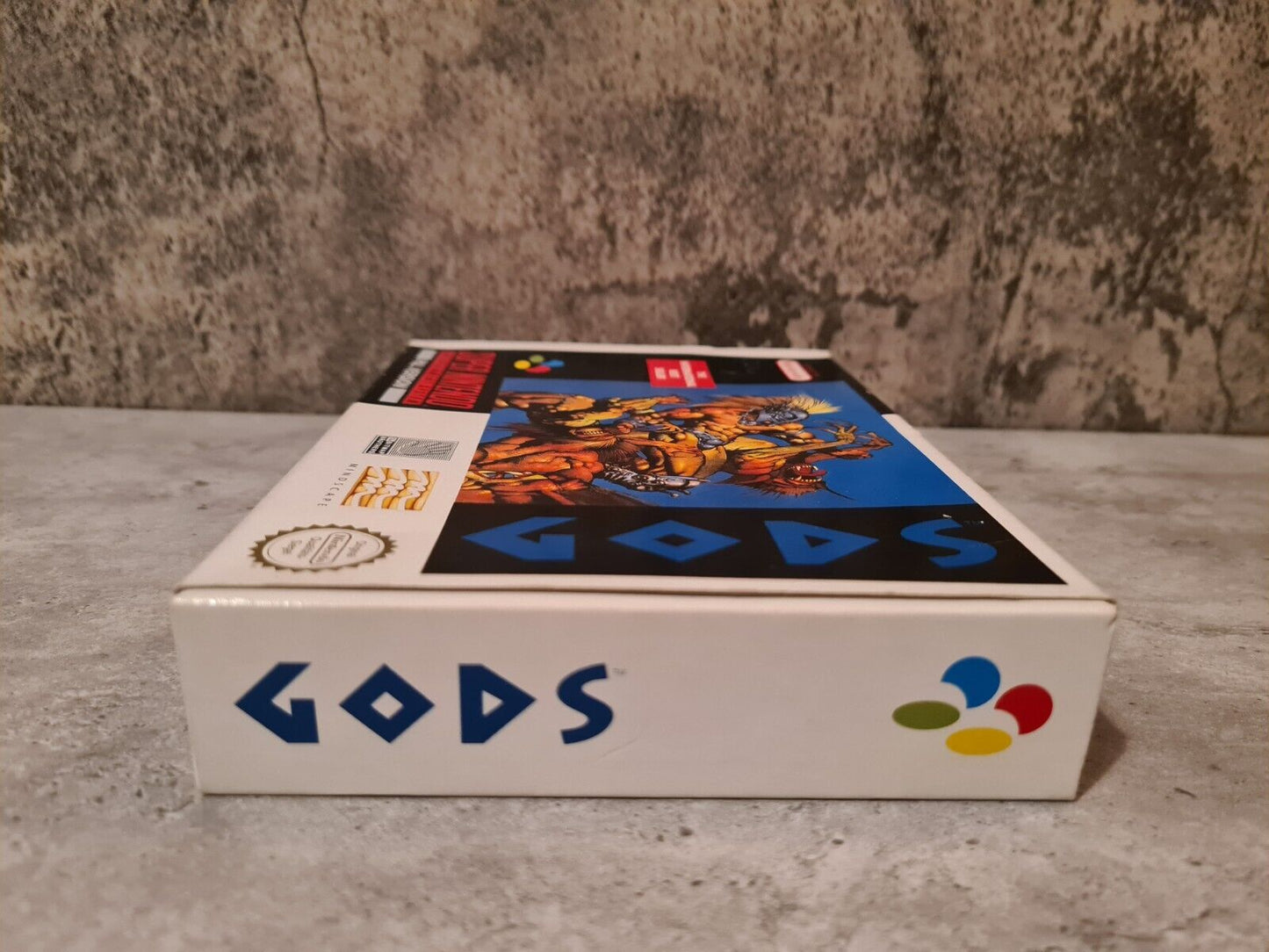 SNES Super Nintendo Gods mit OVP und Anleitung NOE - T-Retro-Games