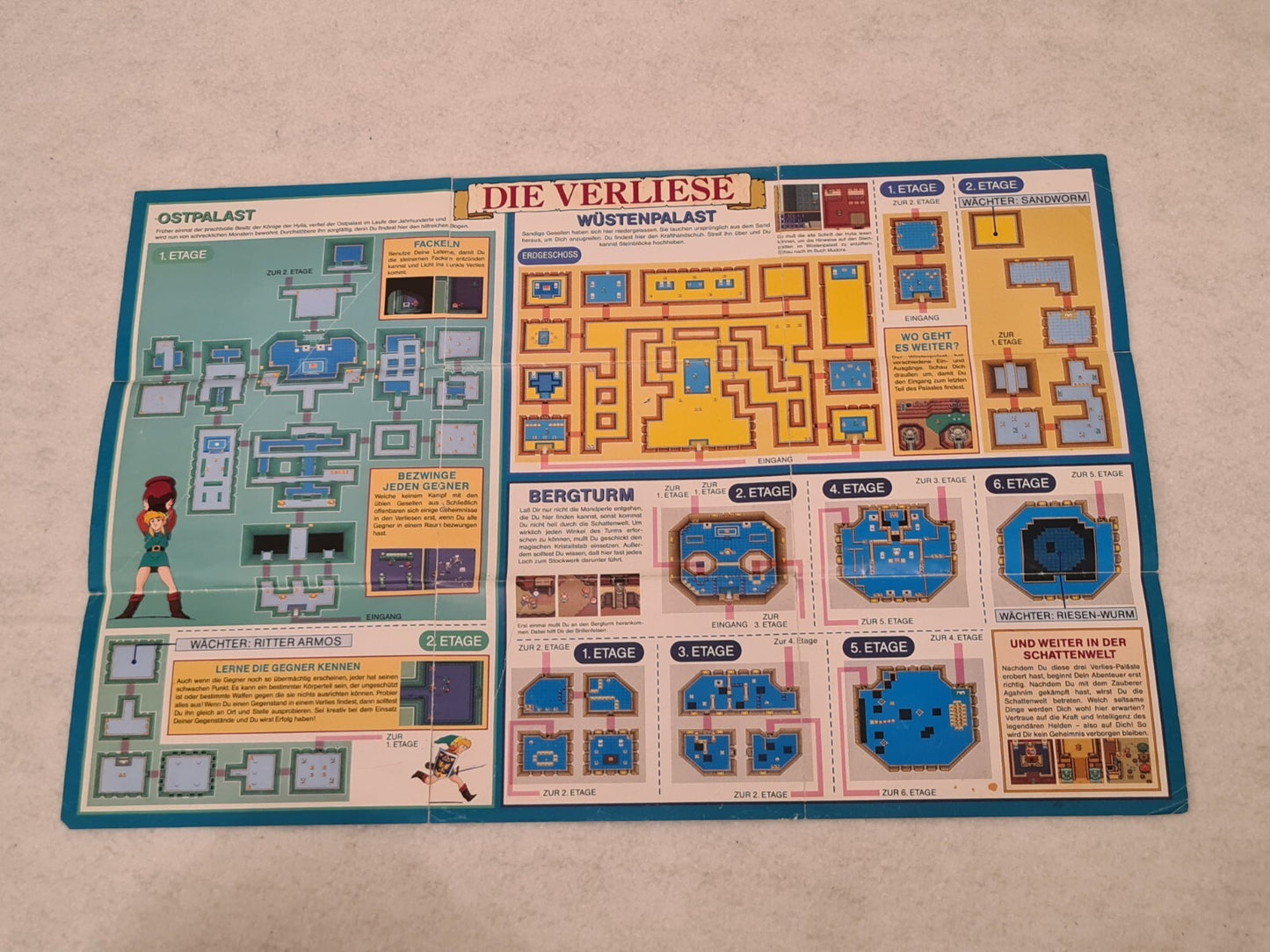 SNES The Legend of Zelda A Link To The Past Das Königreich Hyrule Karte Map