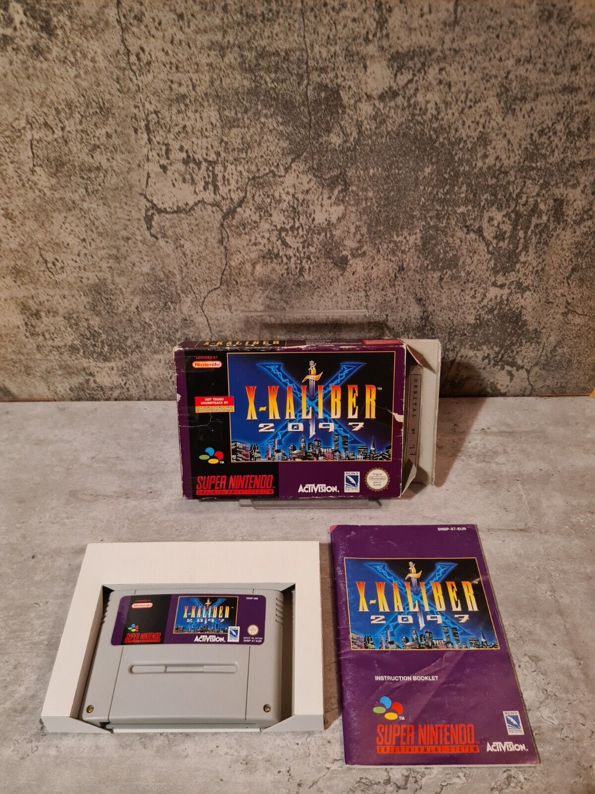 SNES Super Nintendo X-Kaliber 2097 mit OVP und Anleitung EUR - T-Retro-Games