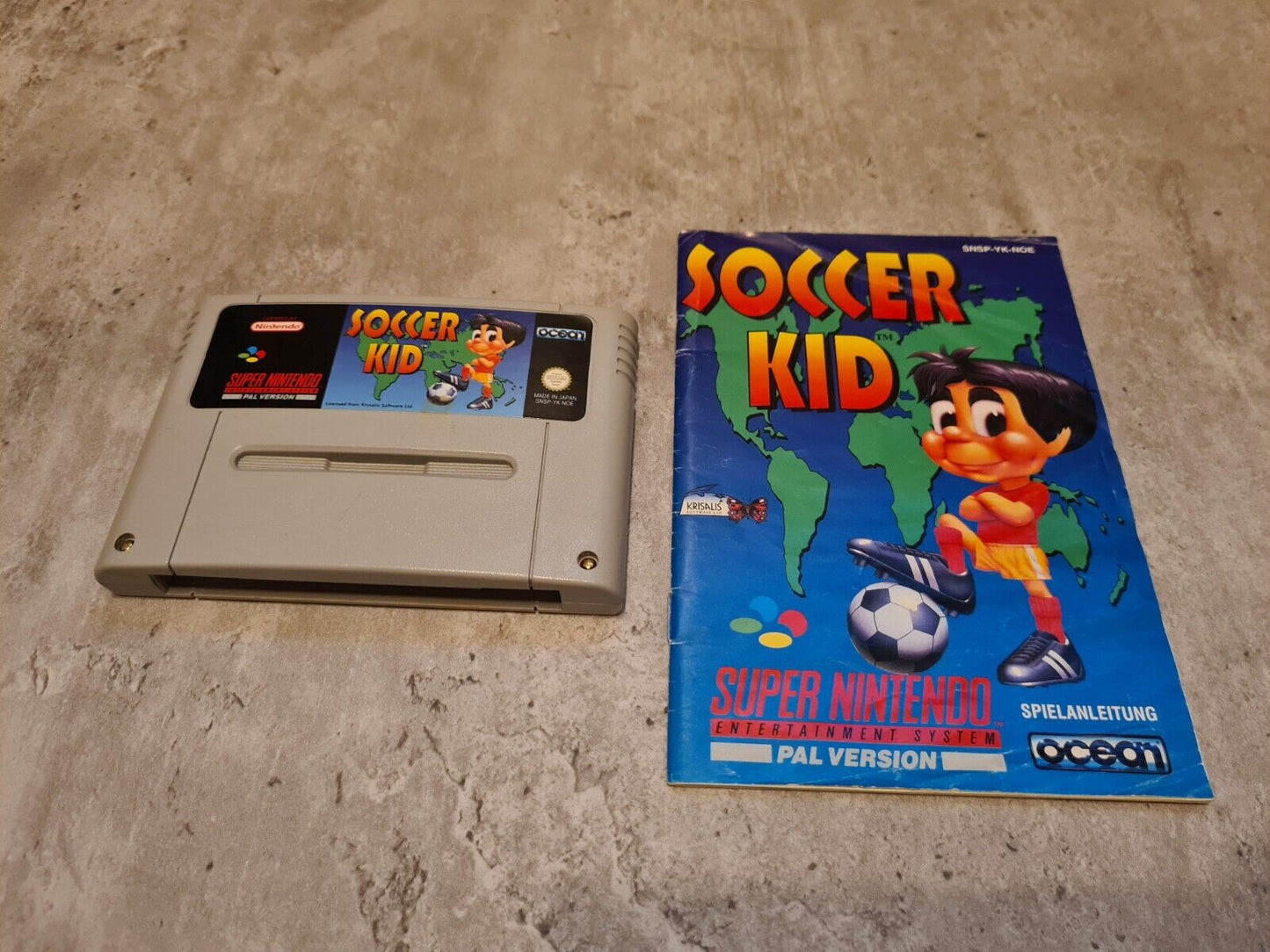 SNES Super Nintendo Soccer Kid mit OVP und Anleitung NOE - T-Retro-Games