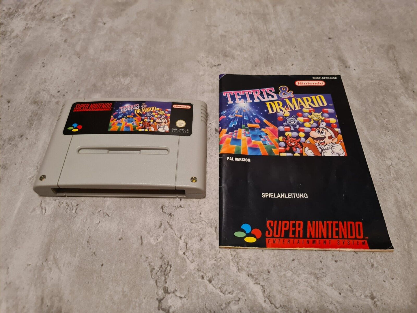 SNES Super Nintendo Tetris & Dr. Mario mit OVP und Anleitung NOE - T-Retro-Games