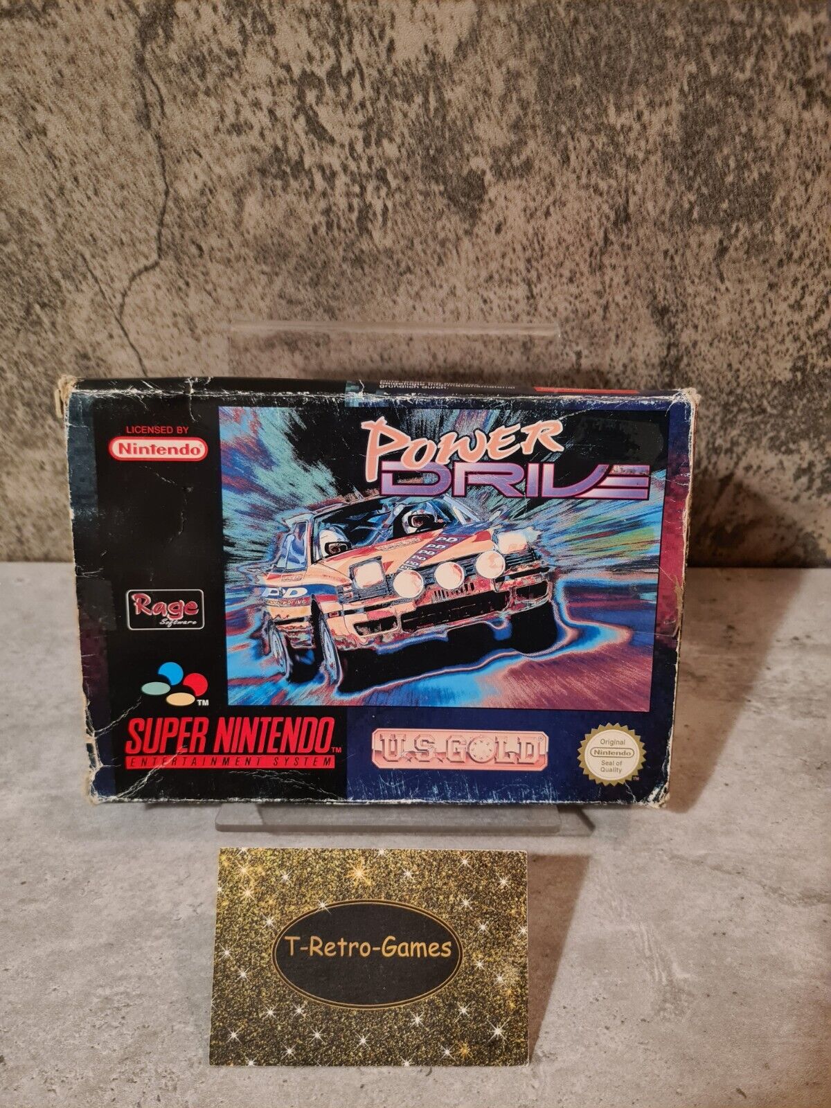 SNES Super Nintendo Power Drive mit OVP und Anleitung EUR - T-Retro-Games