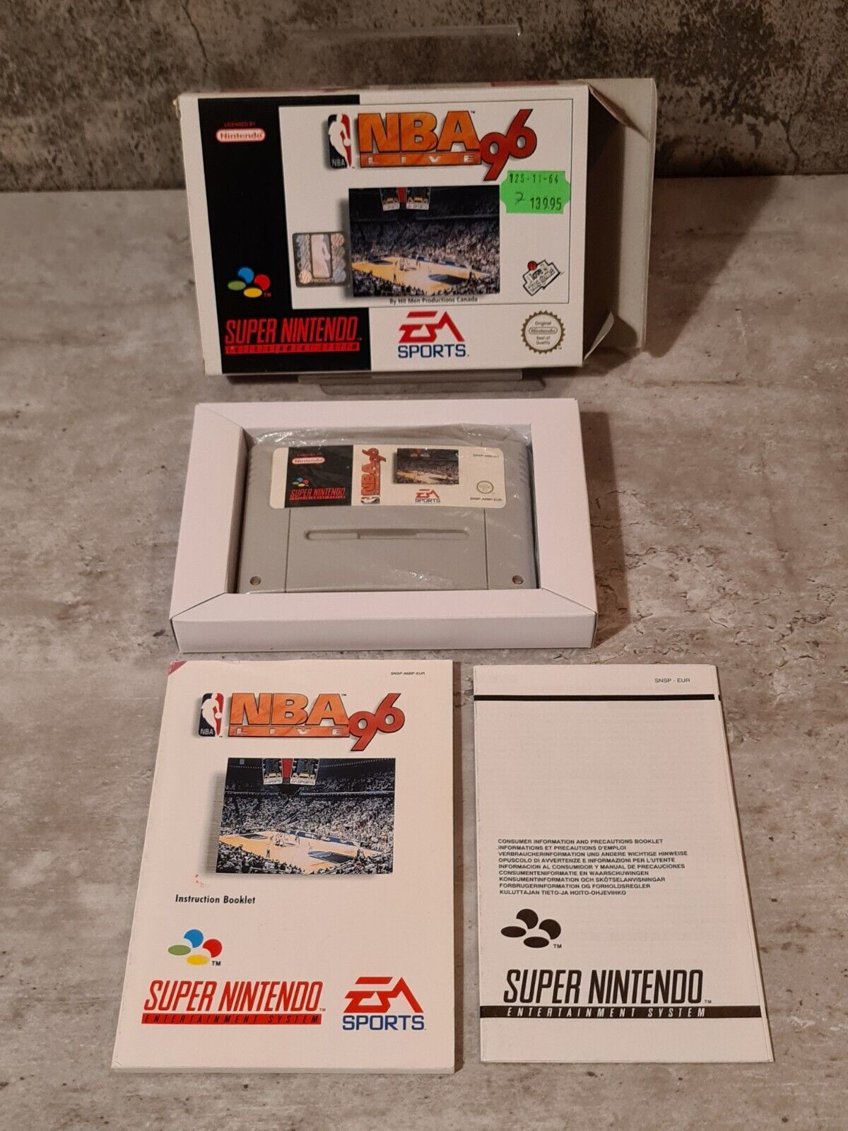 SNES Super Nintendo NBA Live 96 mit OVP und Anleitung EUR - T-Retro-Games
