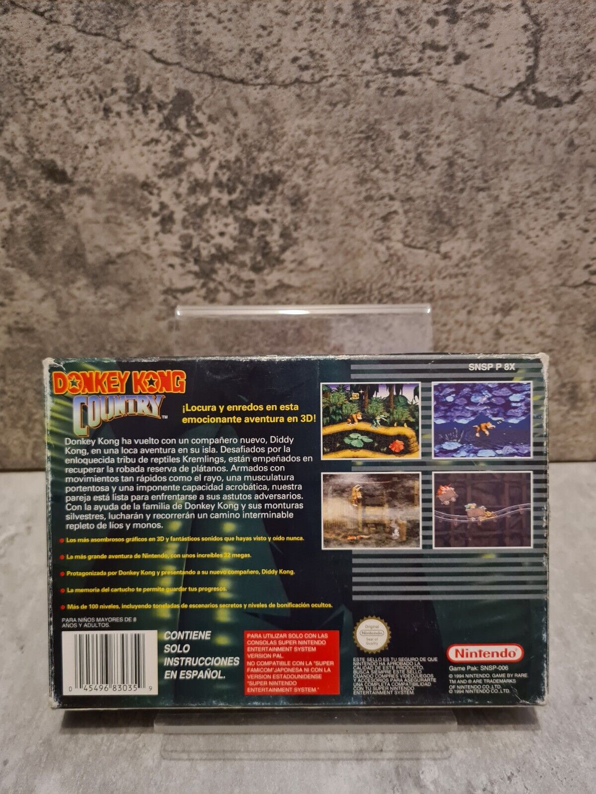 SNES Super Nintendo Donkey Kong Country mit OVP und Anleitung ESP - T-Retro-Games