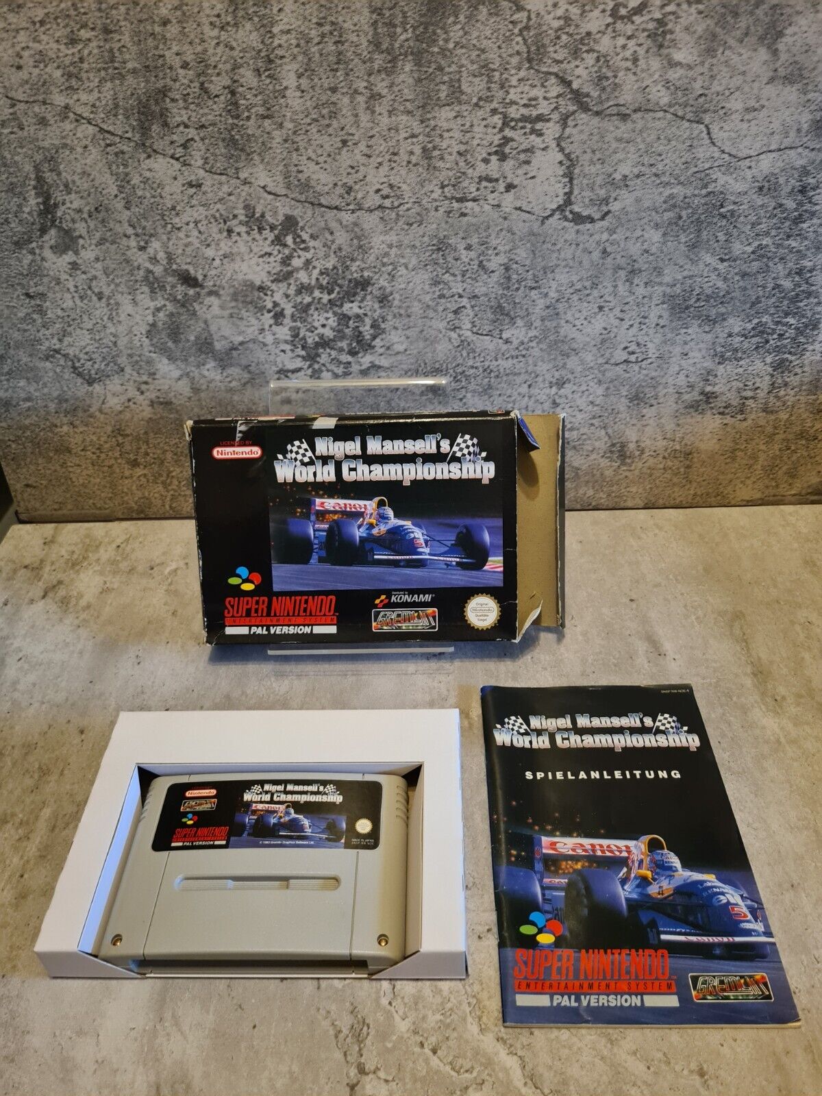 SNES Super Nintendo Nigel Mansell's World Championship mit OVP und Anleitung NOE - T-Retro-Games