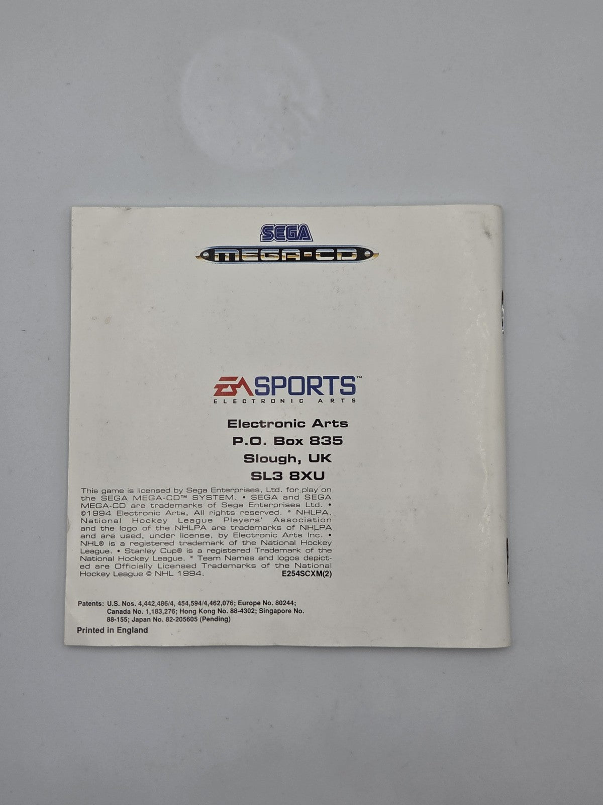 Sega Mega-CD NHL Hockey 94 mit OVP und Anleitung Multi Language