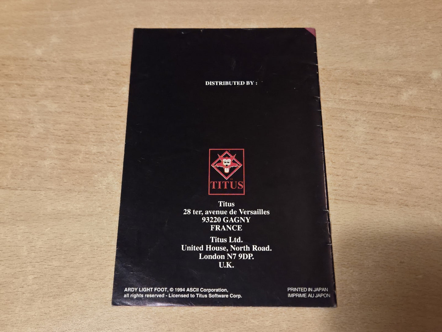 SNES Super Nintendo Ardy Lightfoot Spielanleitung Instruction Booklet EUR