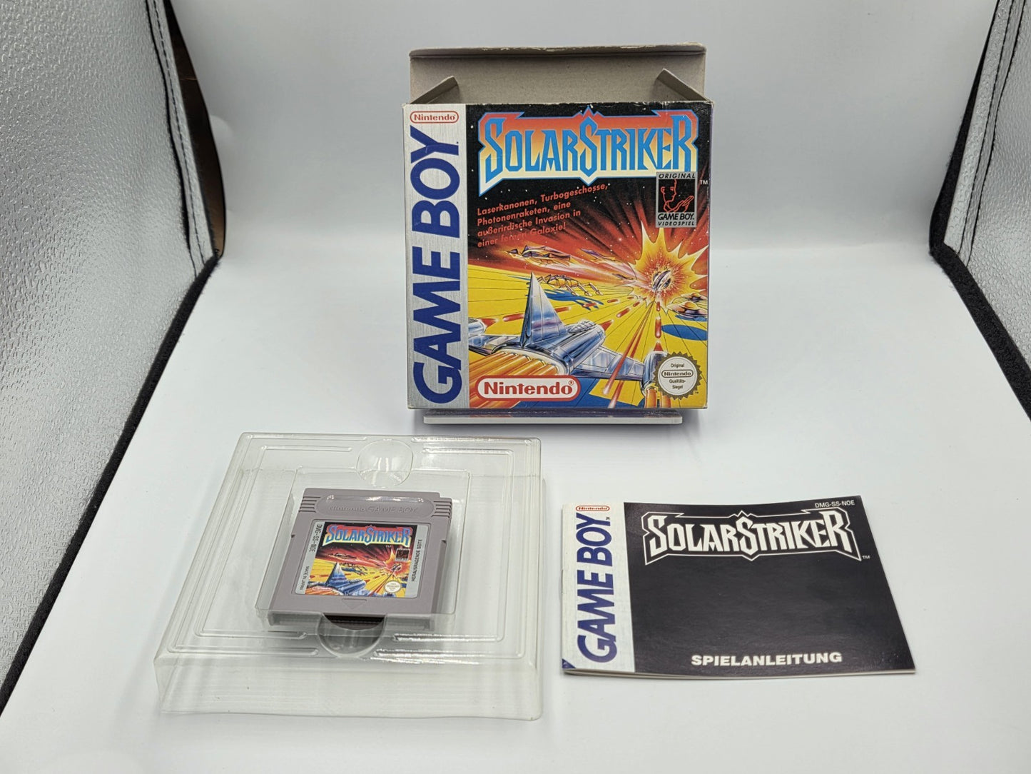 Nintendo Game Boy Classic Spiel SolarStriker mit OVP und Anleitung NOE