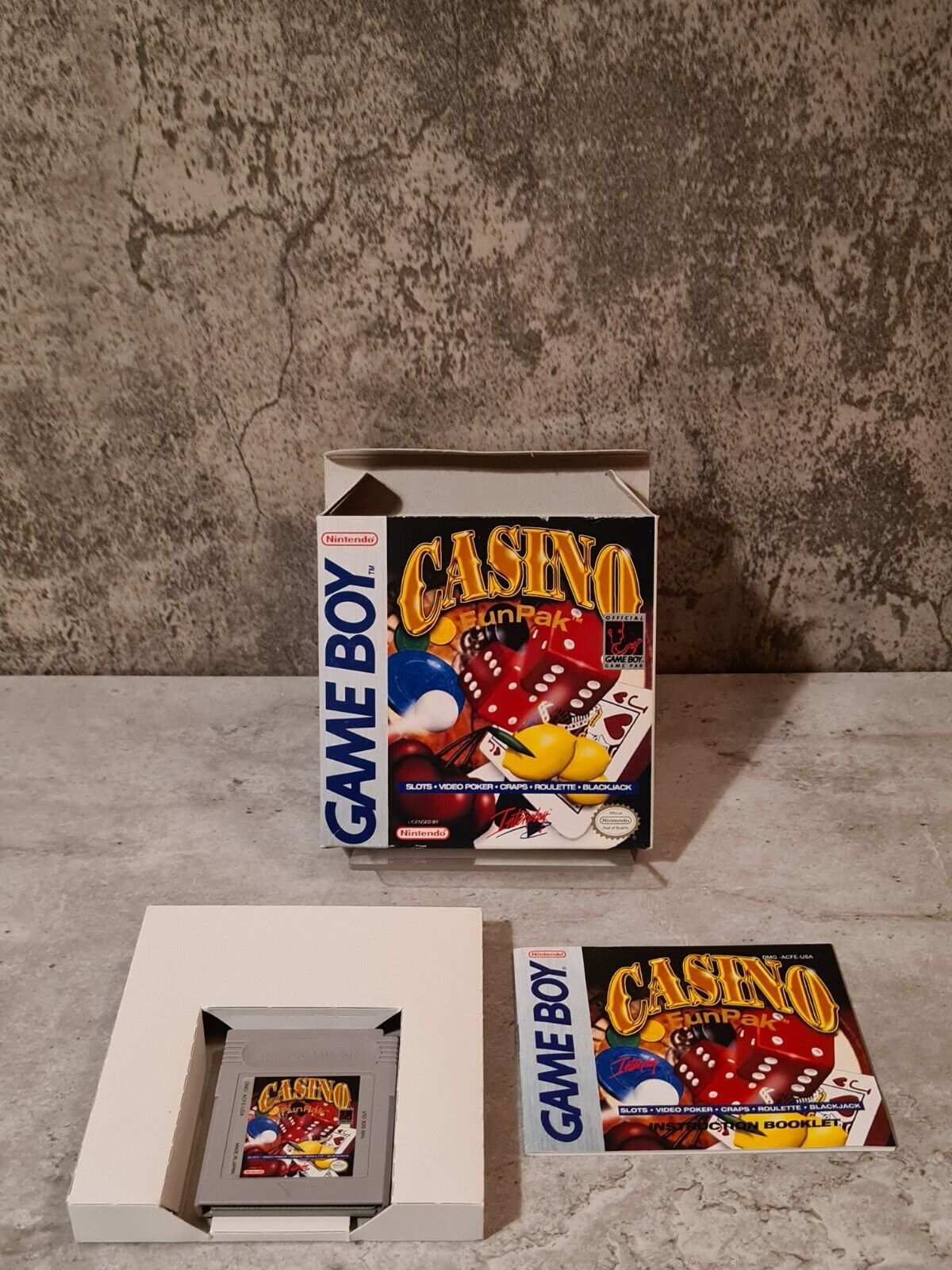 Nintendo Game Boy Classic Casino Fun Pak mit OVP und Anleitung USA - T-Retro-Games