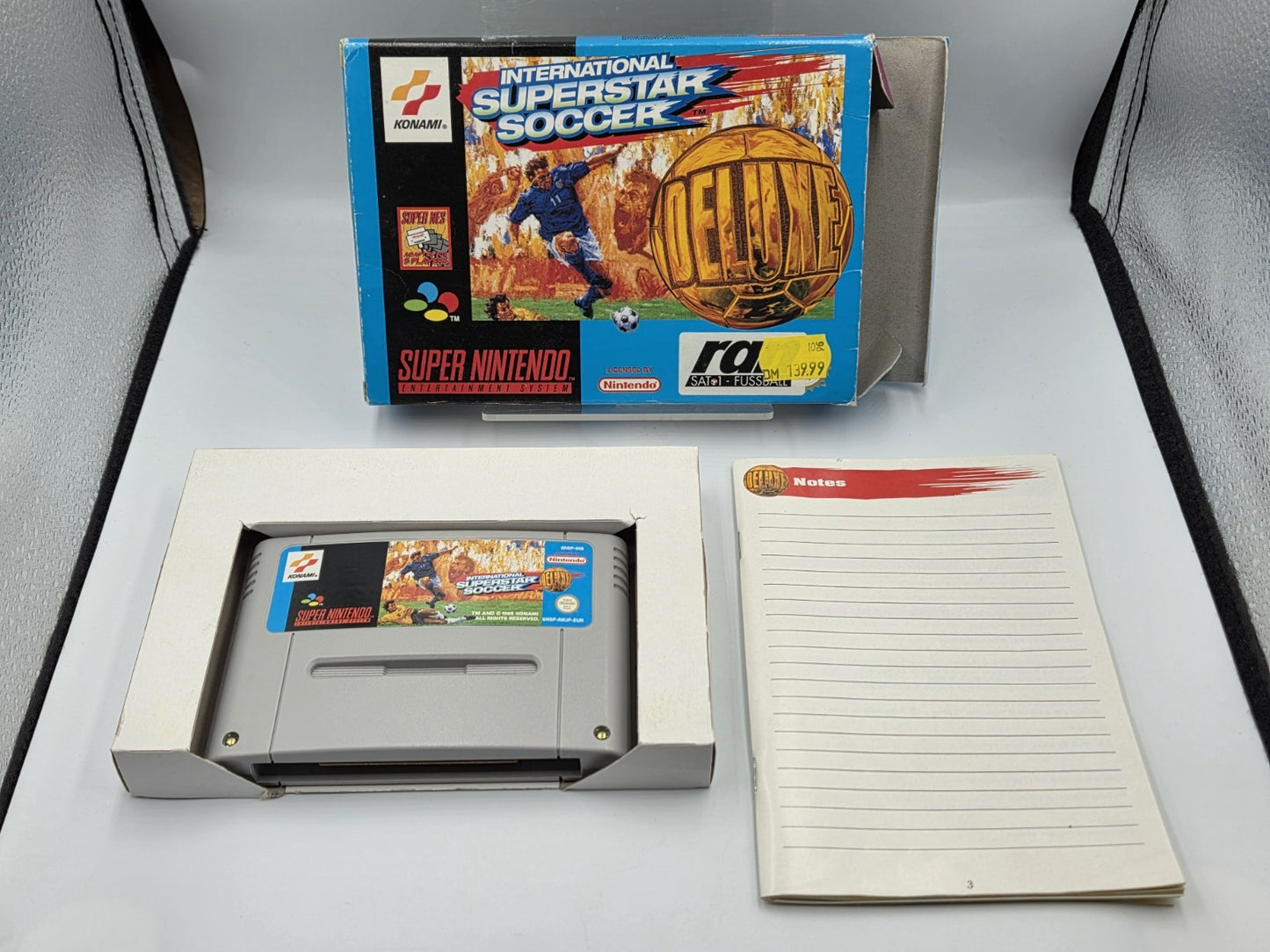 SNES International Superstar Soccer Deluxe mit OVP und Anleitung EUR