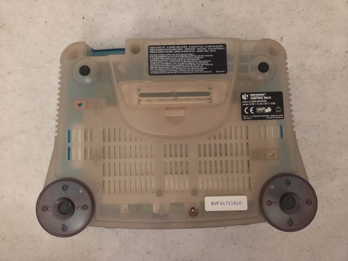 N64 Nintendo 64 Clear Blue Konsole Console OVP