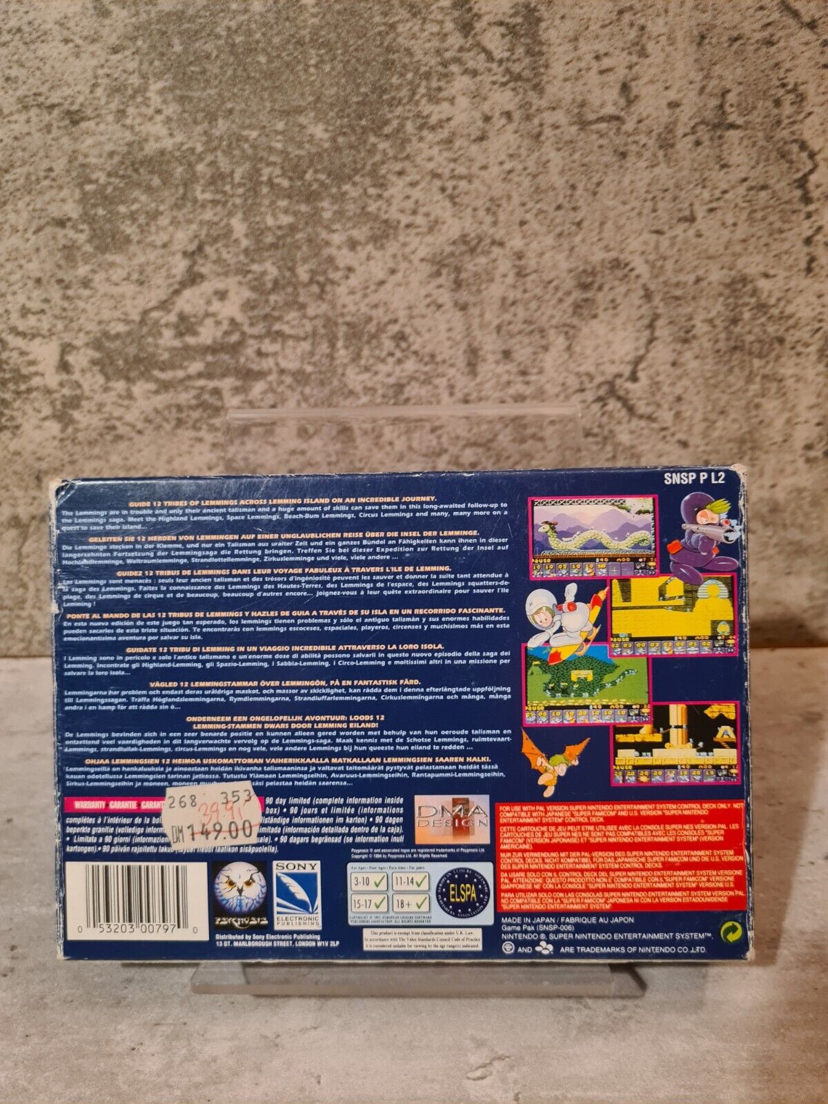 SNES Super Nintendo Lemmings 2 Tribes mit OVP und Anleitung EUR - T-Retro-Games