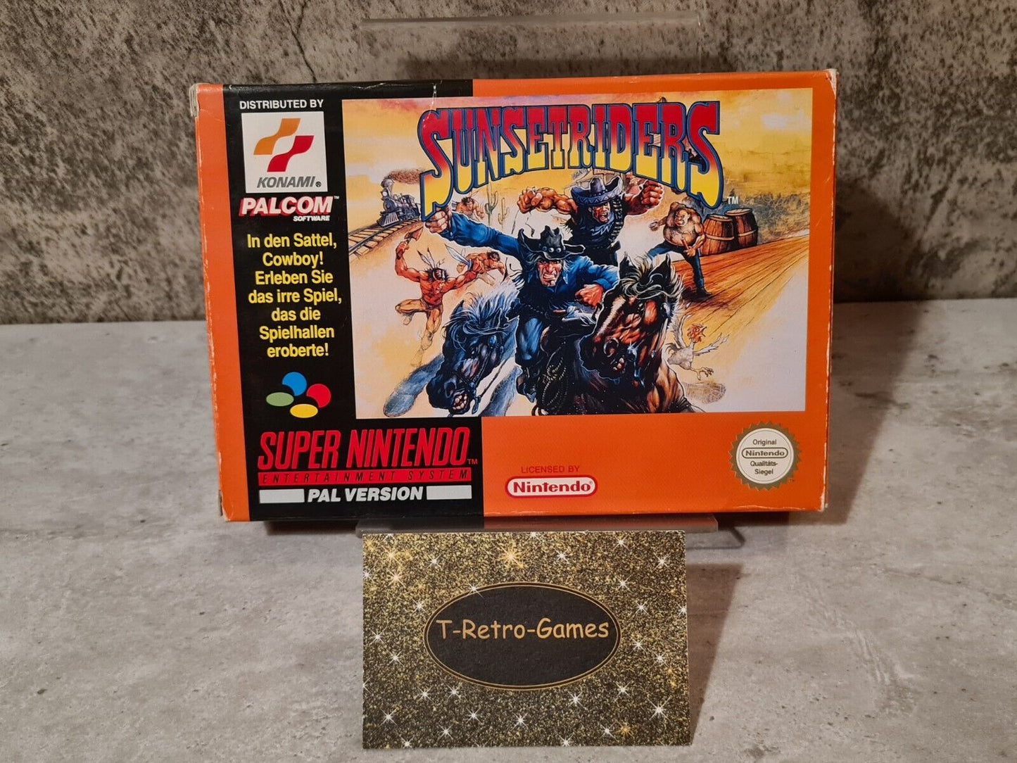 SNES Super Nintendo Sunset Riders mit OVP und Anleitung NOE - T-Retro-Games