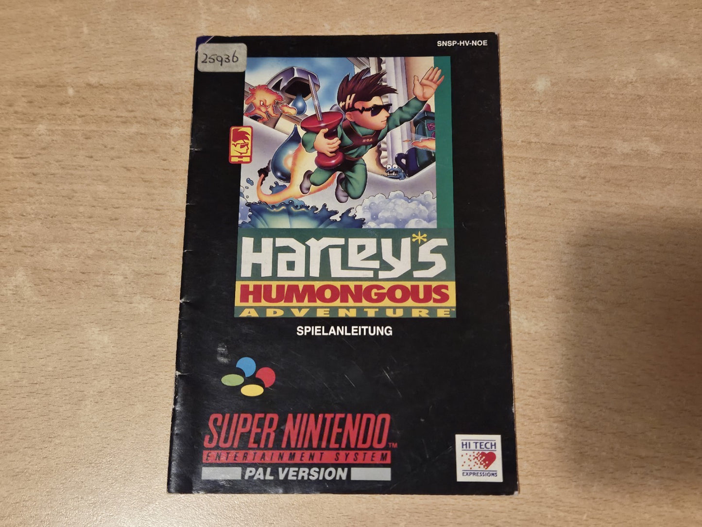 SNES Harley's Humongous Adventure Spielanleitung Instruction Booklet NOE