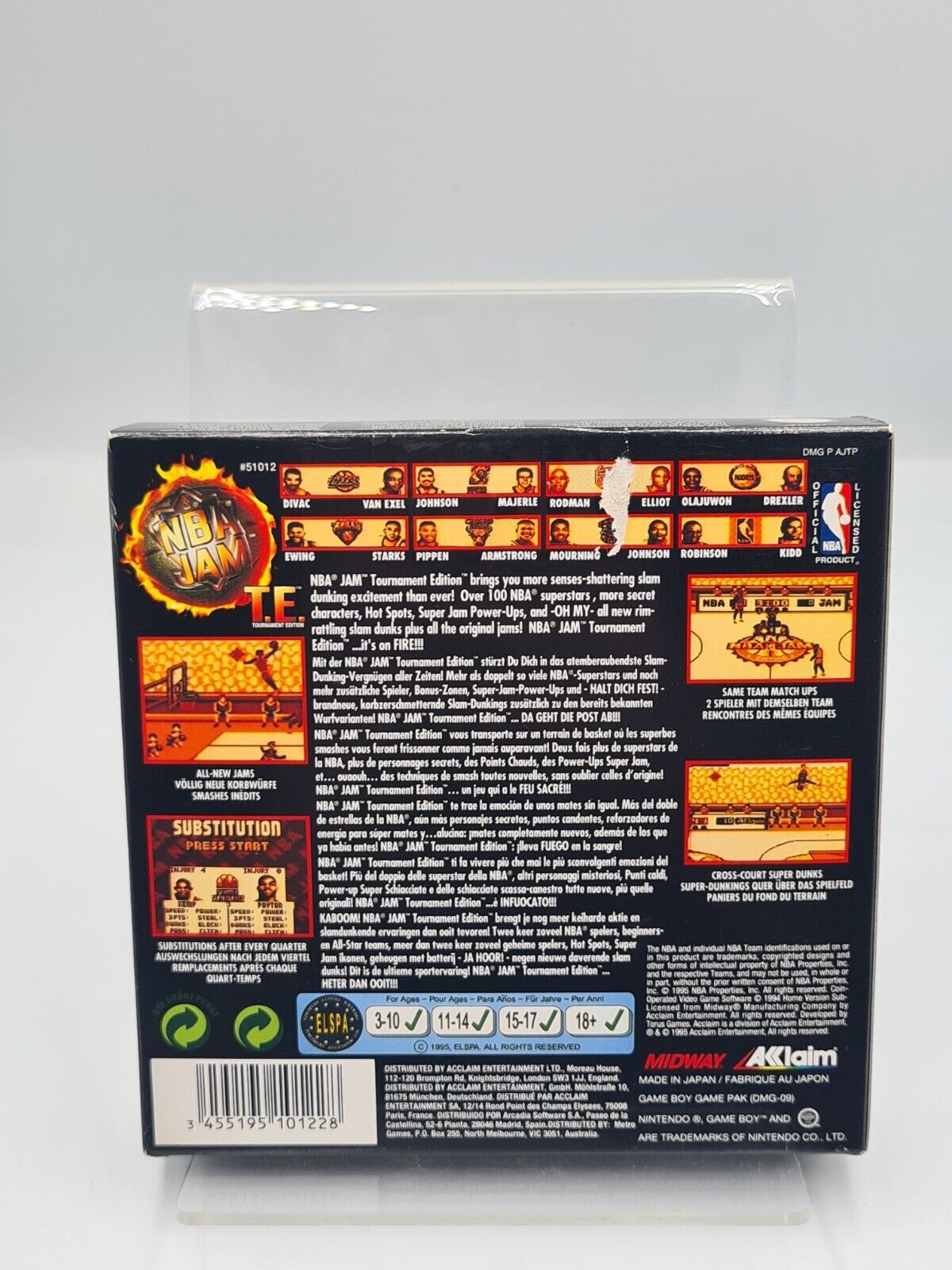 Nintendo Game Boy Classic NBA Jam T.E. mit OVP und Anleitung EUR - T-Retro-Games