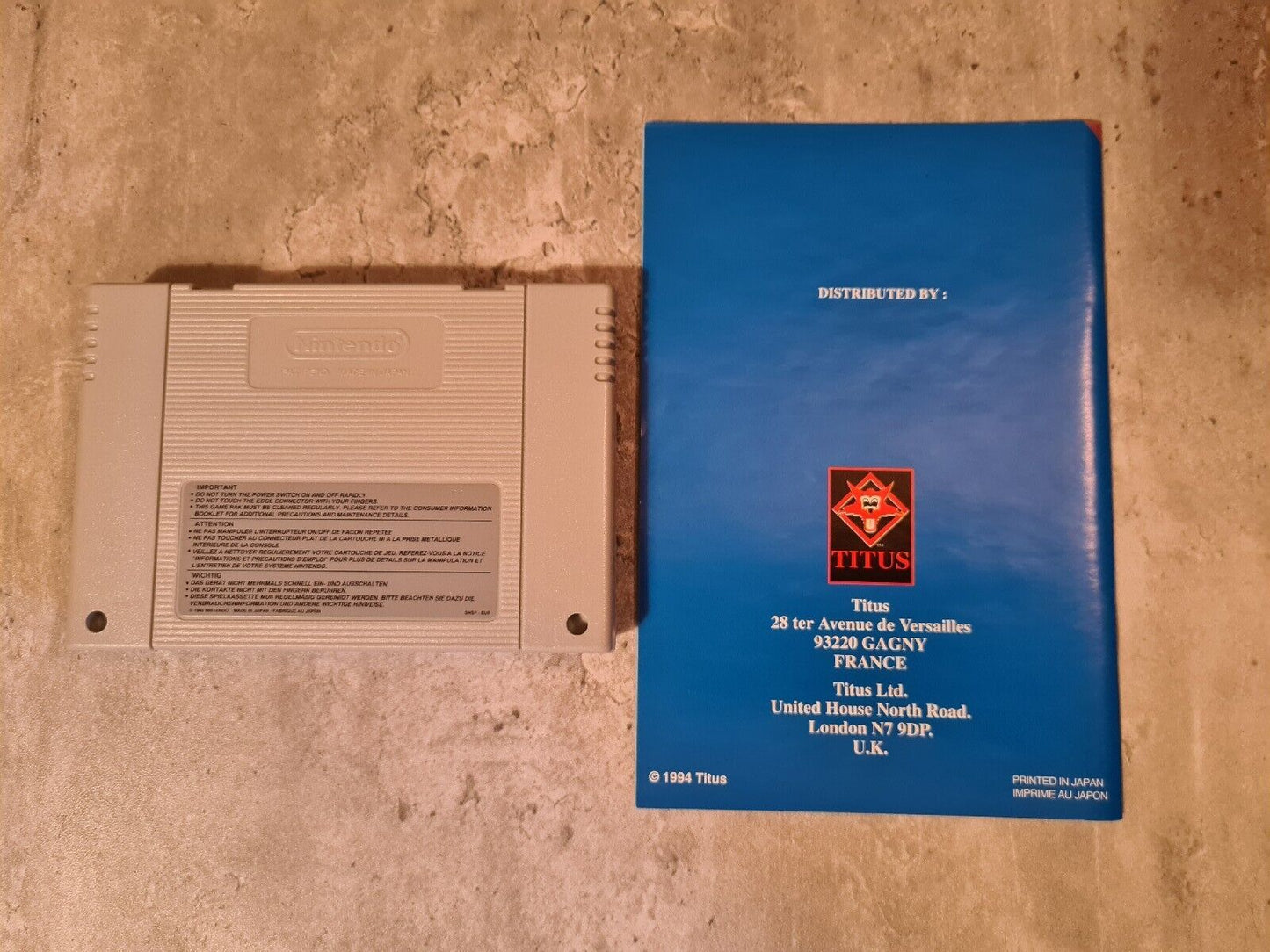 SNES Super Nintendo S.O.S. Sink or Swim mit OVP und Anleitung EUR - T-Retro-Games