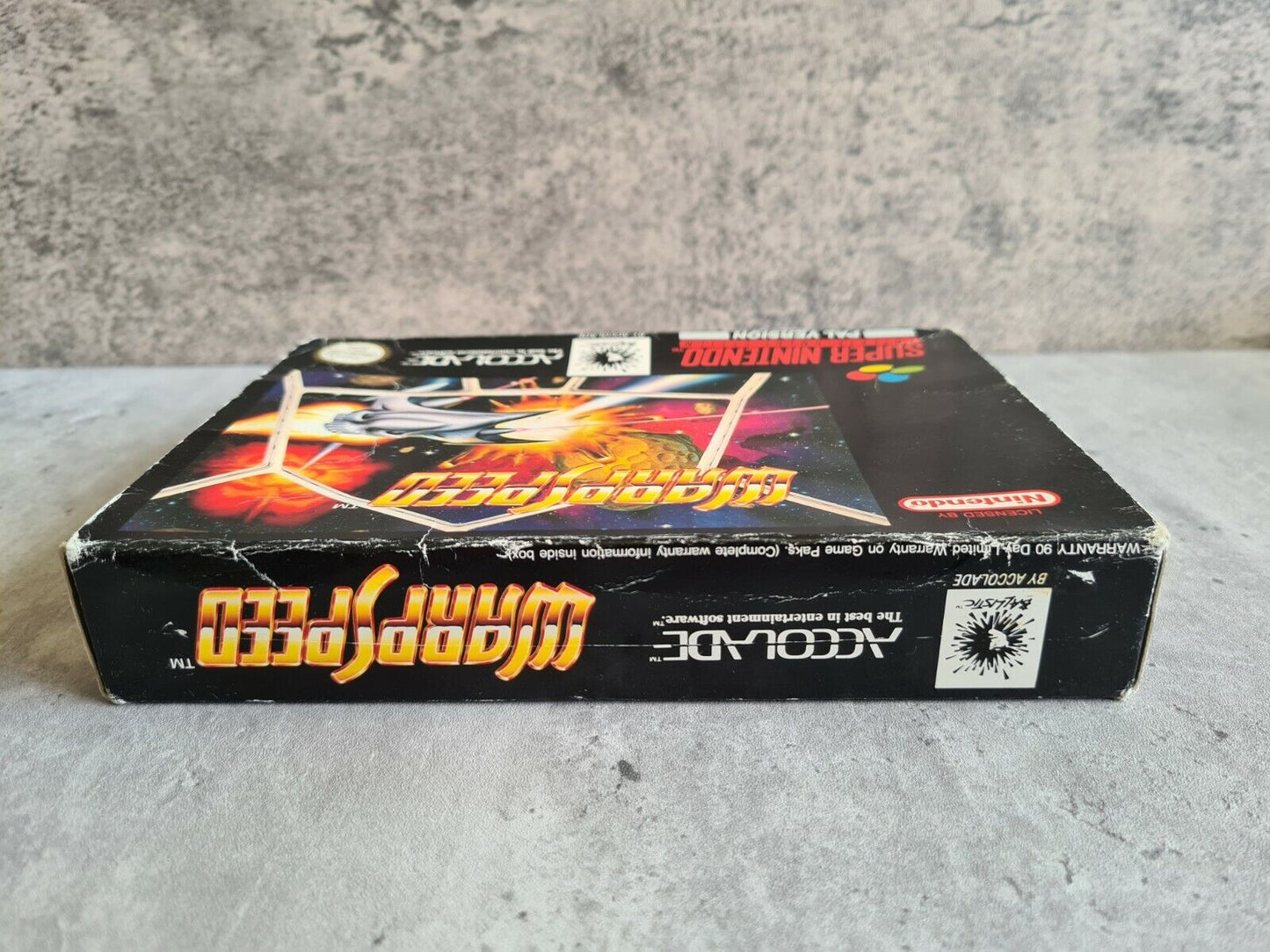SNES Super Nintendo Warpspeed mit OVP und Anleitung UKV - T-Retro-Games