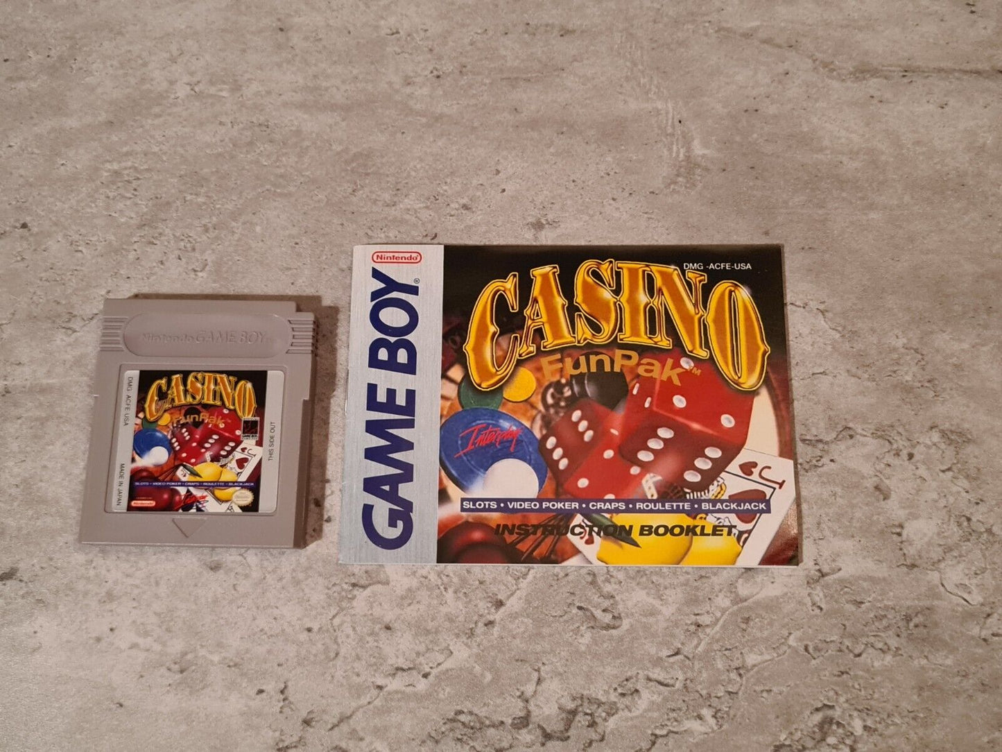 Nintendo Game Boy Classic Casino Fun Pak mit OVP und Anleitung USA - T-Retro-Games