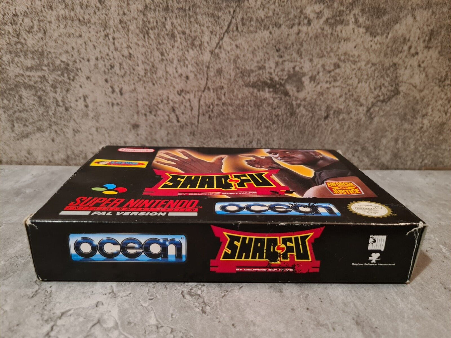 SNES Super Nintendo Shaq-Fu mit OVP und Anleitung NOE - T-Retro-Games