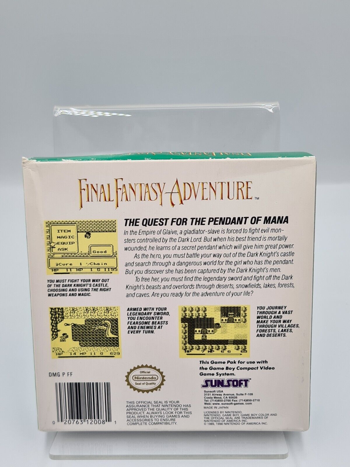 Nintendo Game Boy Classic Final Fantasy Adventure mit OVP + Anleitung + Map USA - T-Retro-Games