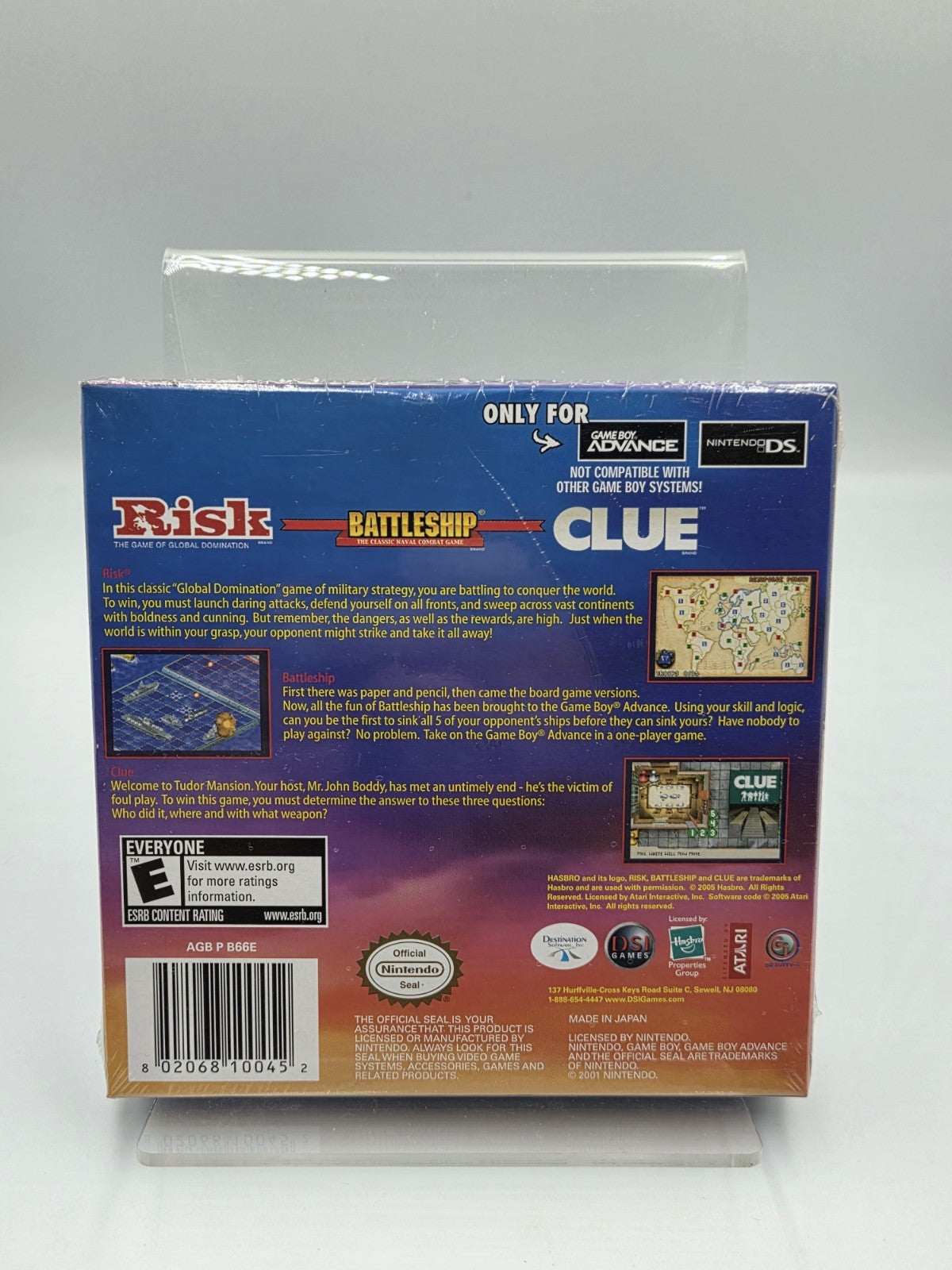Nintendo Game Boy Advance Risk Battleship Clue USA Sealed Neu New