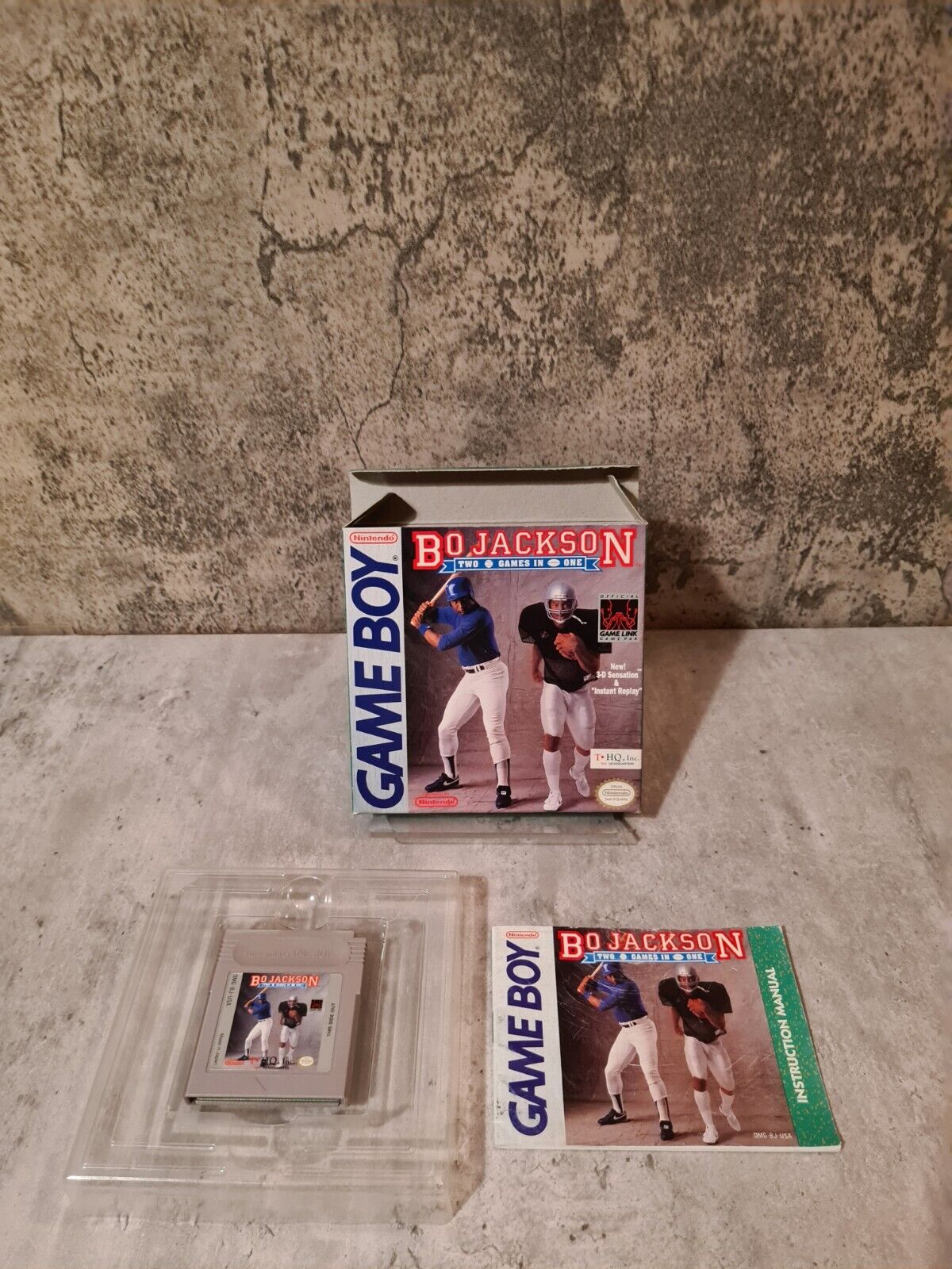 Nintendo Game Boy Classic Bo Jackson Two Games in One mit OVP und Anleitung USA - T-Retro-Games