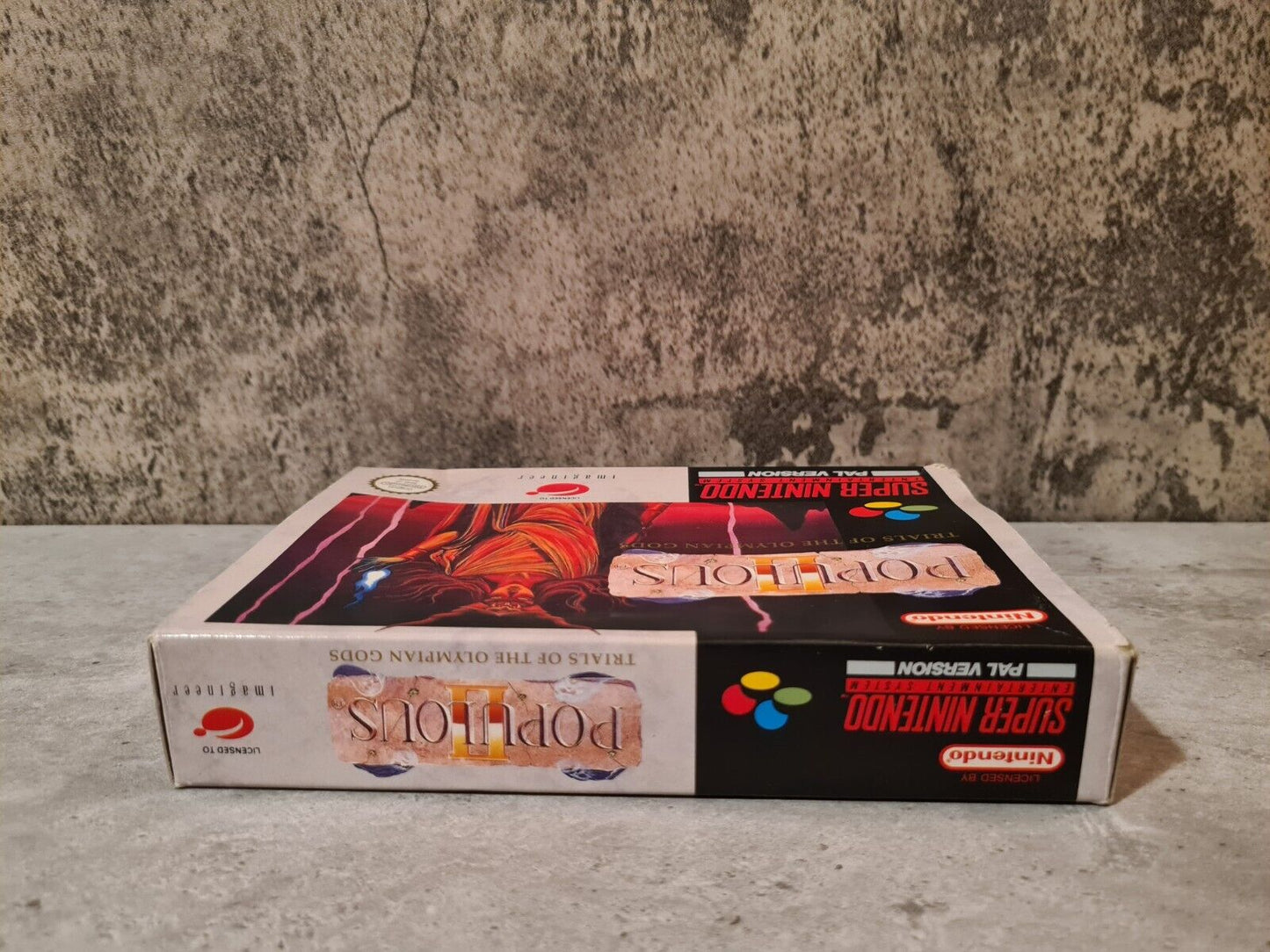 SNES Super Nintendo Populous II Trials of The Olympian Gods + OVP Anleitung UKV - T-Retro-Games