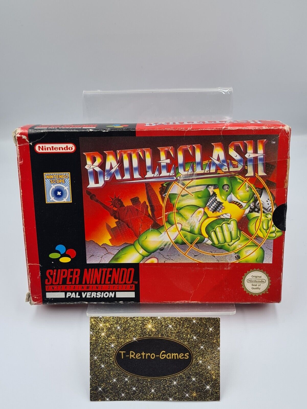 SNES Super Nintendo Battleclash mit OVP und Anleitung UKV - T-Retro-Games