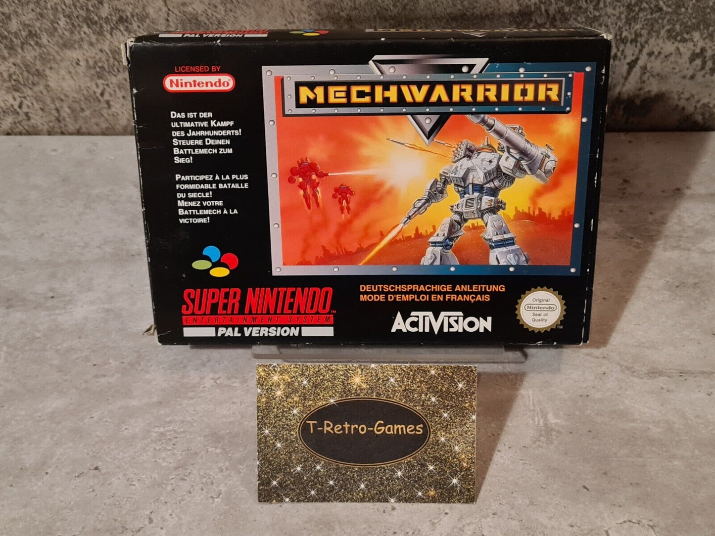 SNES Super Nintendo Mechwarrior mit OVP und Anleitung FRG/SFRG - T-Retro-Games