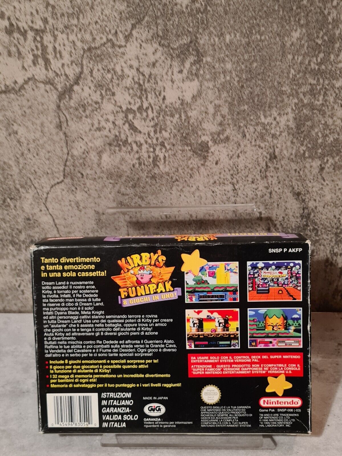 SNES Super Nintendo Kirby's Fun Pak mit OVP und Anleitung ITA - T-Retro-Games
