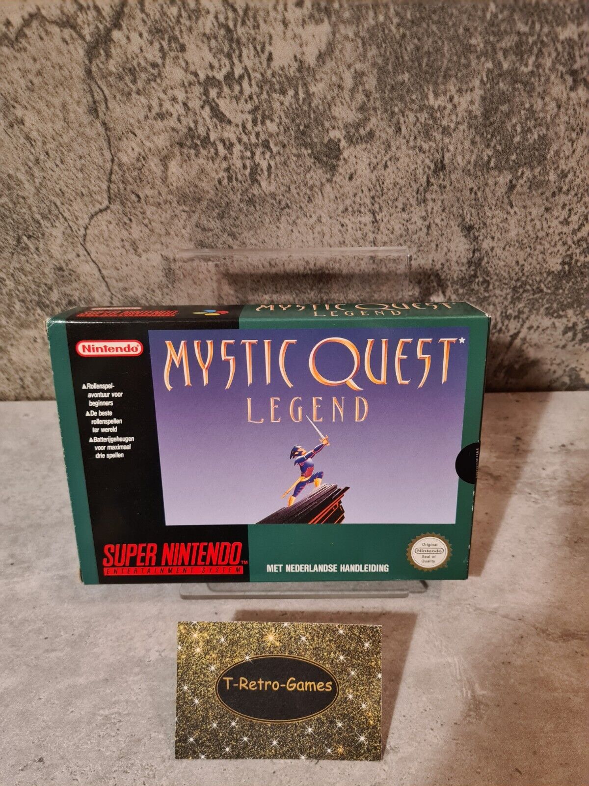 SNES Super Nintendo Mystic Quest Legend mit OVP und Anleitung + Poster HOL - T-Retro-Games