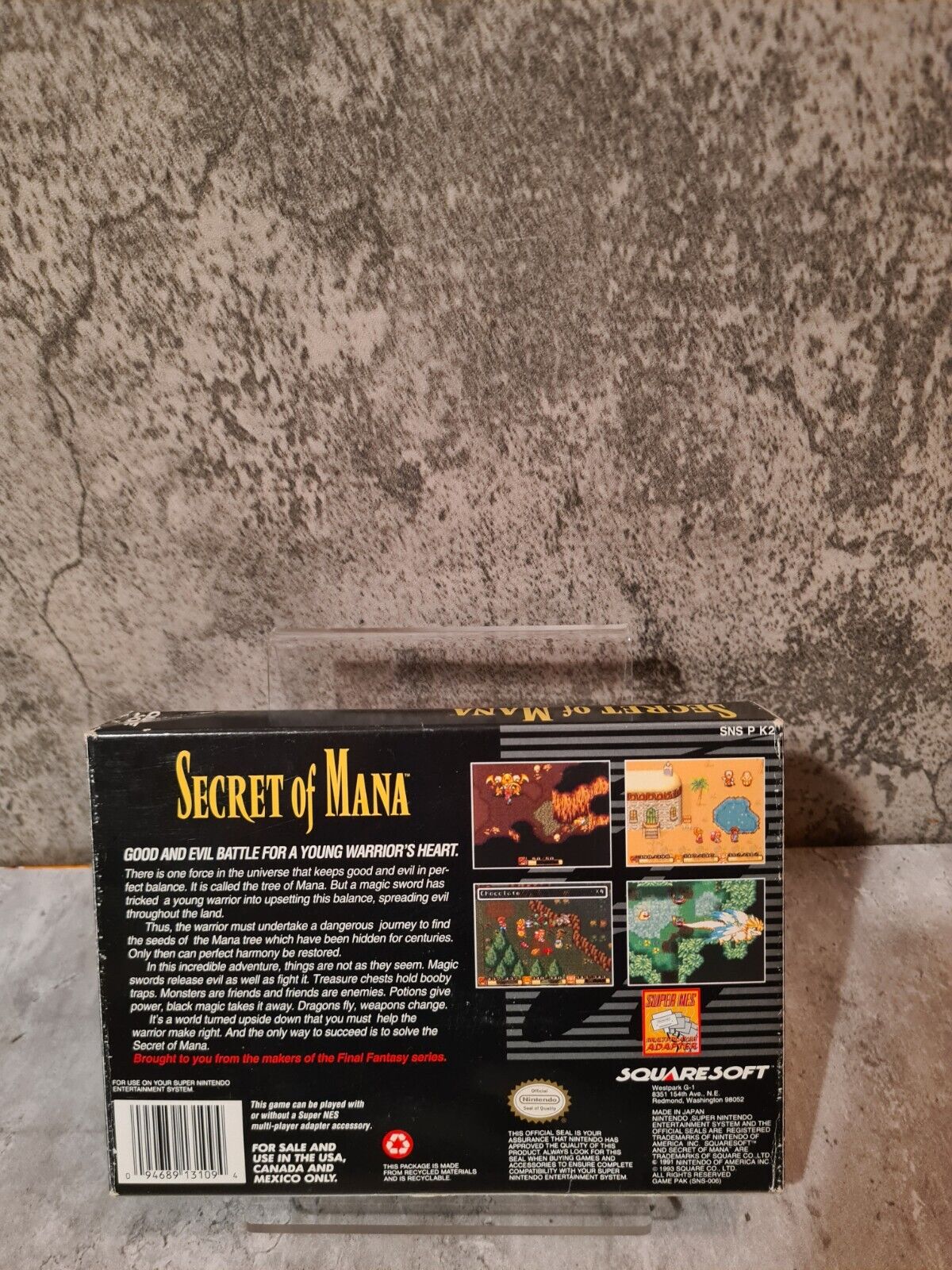SNES Super Nintendo Secret of Mana mit OVP und Anleitung + Poster NTSC USA - T-Retro-Games