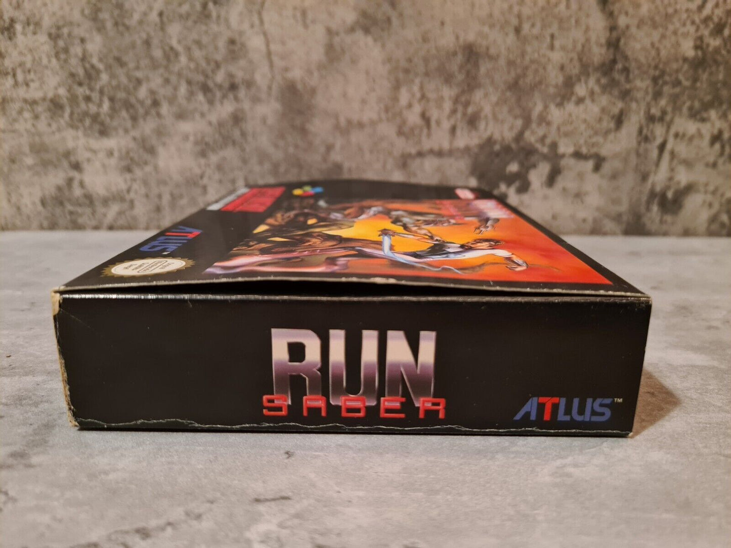 SNES Super Nintendo Run Saber mit OVP und Anleitung NOE - T-Retro-Games