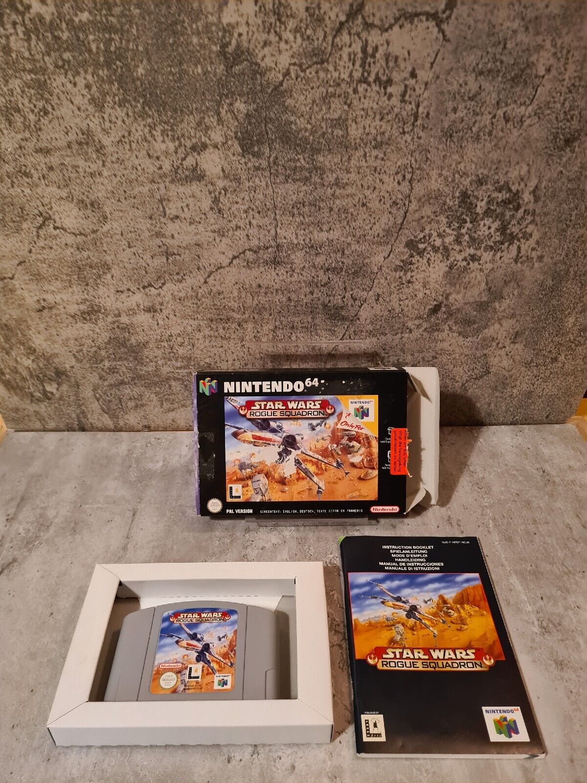 N64 Nintendo 64 Star Wars Rogue Squadron mit OVP und Anleitung EUR - T-Retro-Games