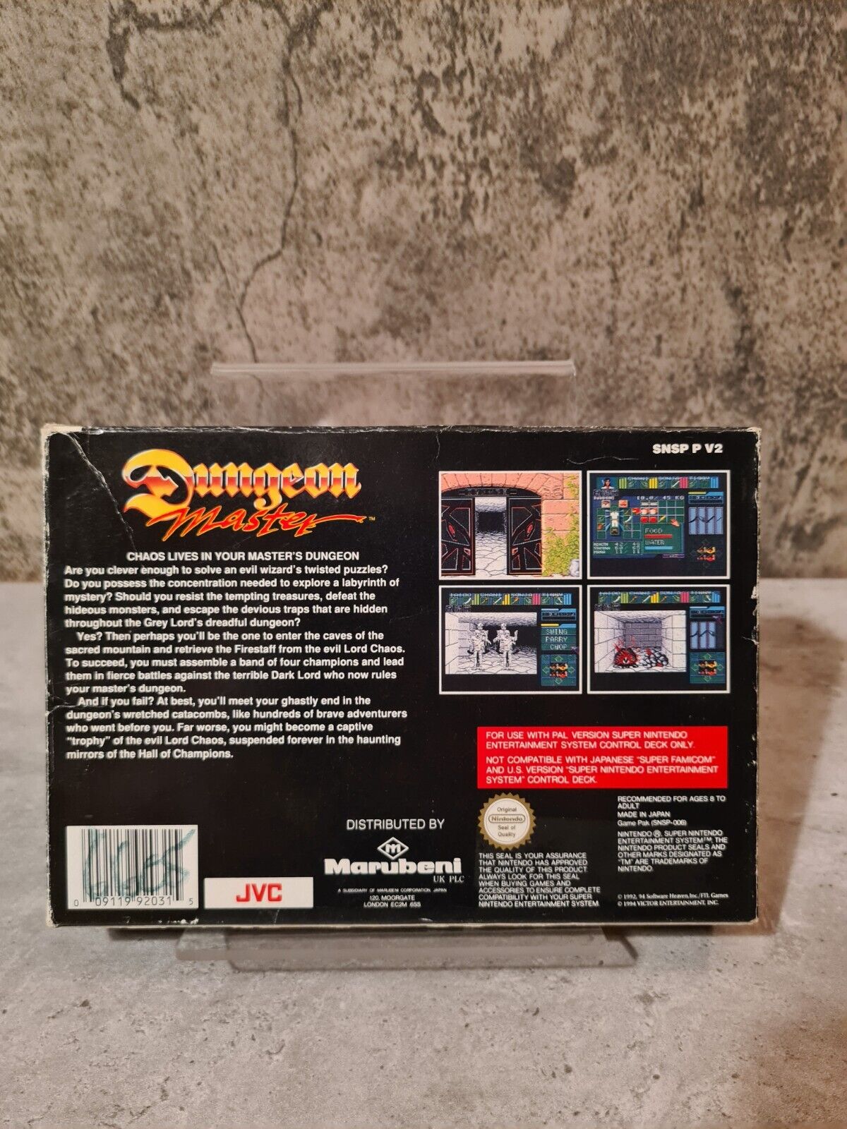 SNES Super Nintendo Dungeon Master mit OVP und Anleitung UKV - T-Retro-Games