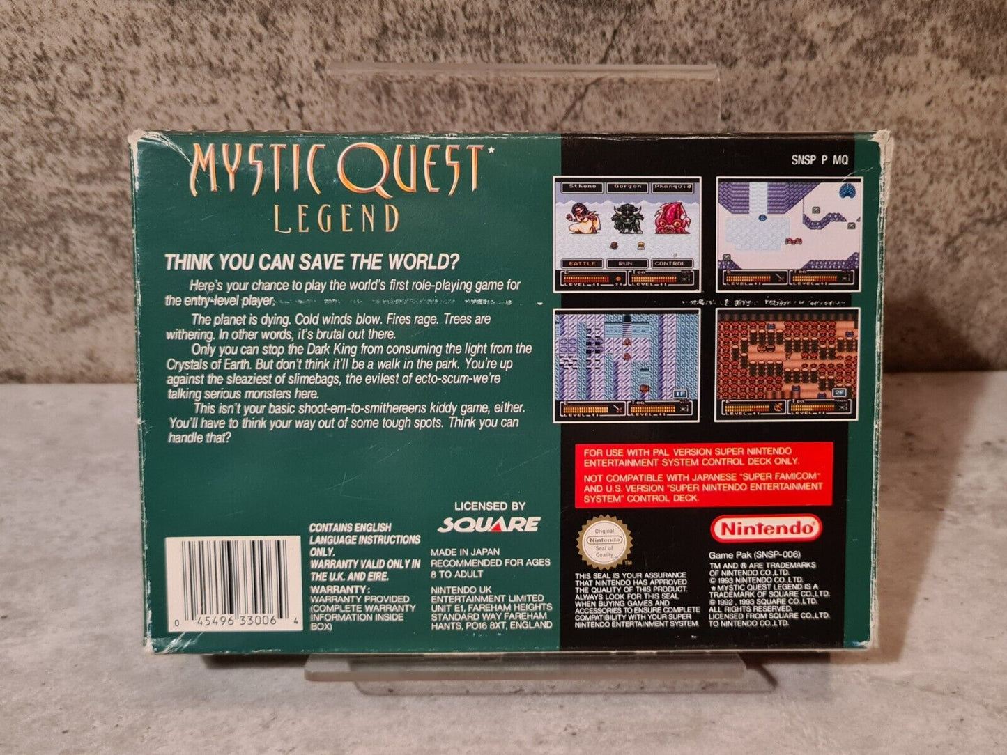 SNES Super Nintendo Mystic Quest Legend mit OVP und Anleitung UKV - T-Retro-Games