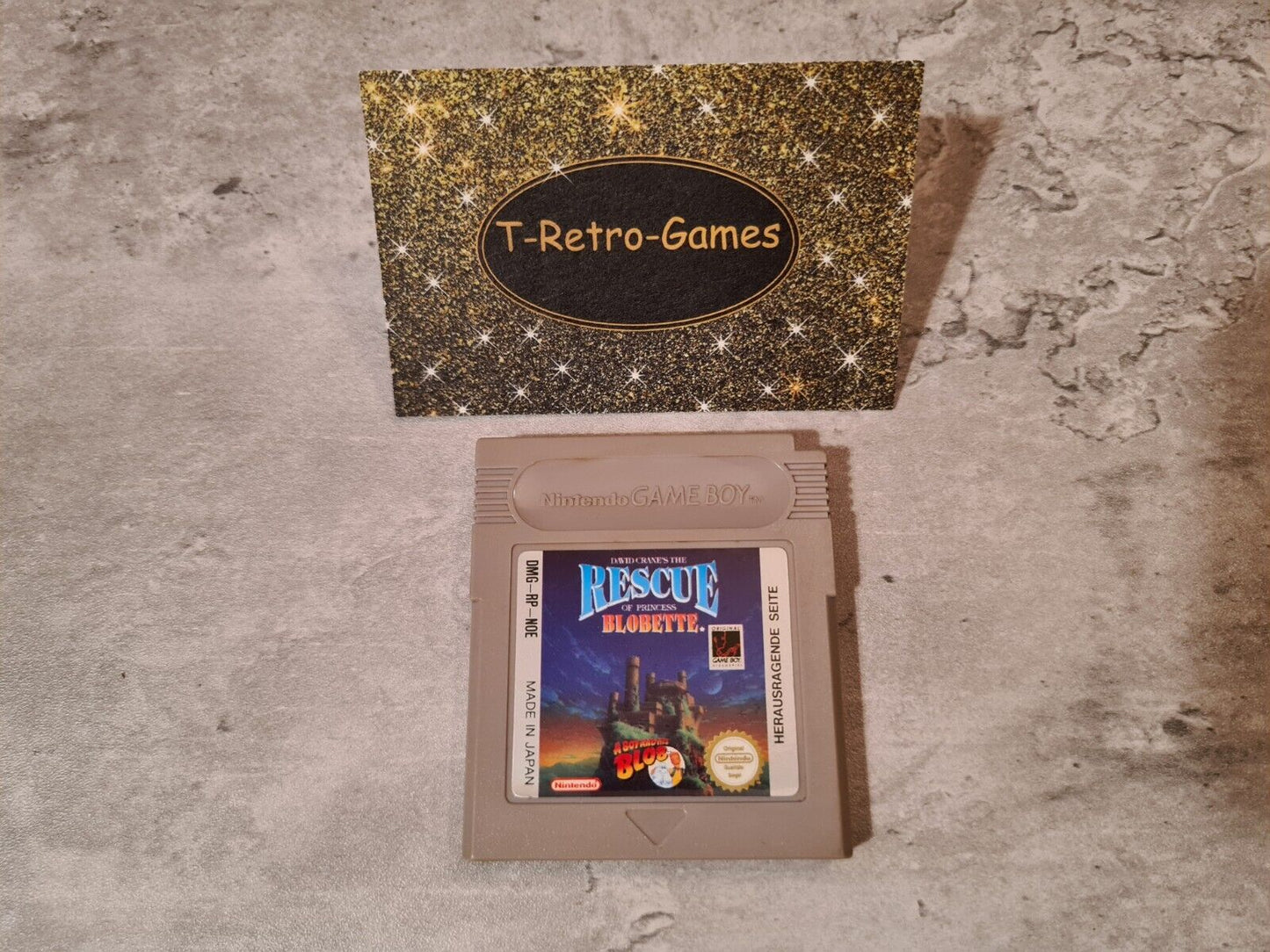 Game Boy Classic Spiel David Cranes The Rescue of Princess Blobette Modul NOE - T-Retro-Games