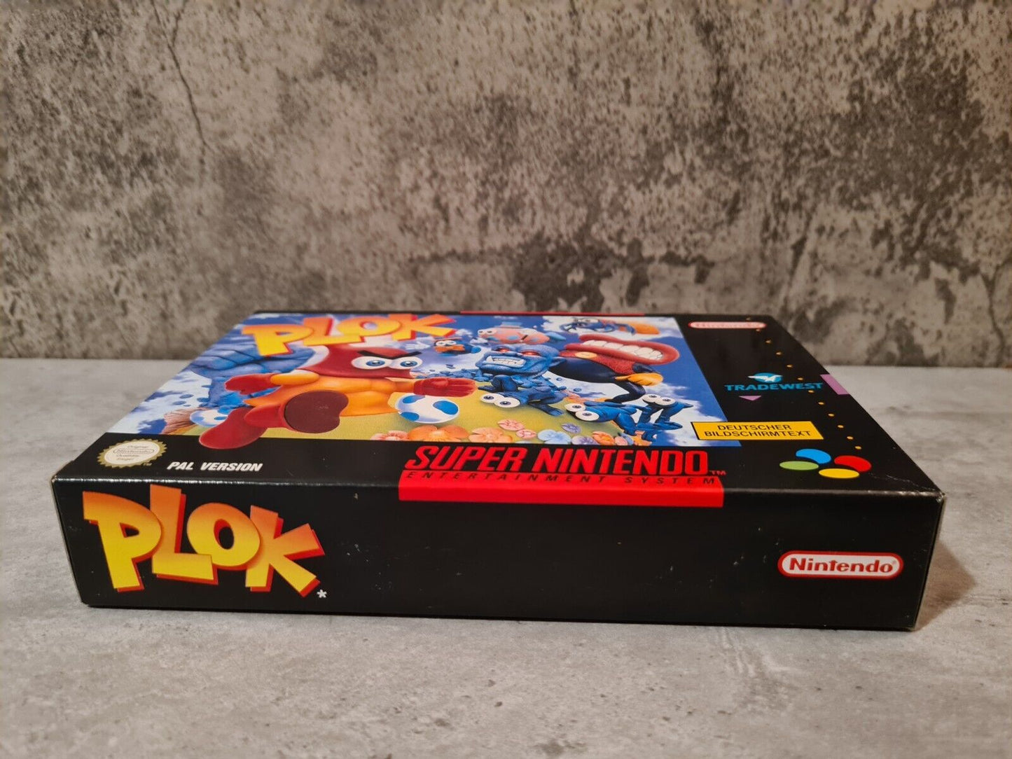 SNES Super Nintendo Plok mit OVP und Anleitung NOE/SFRG - T-Retro-Games