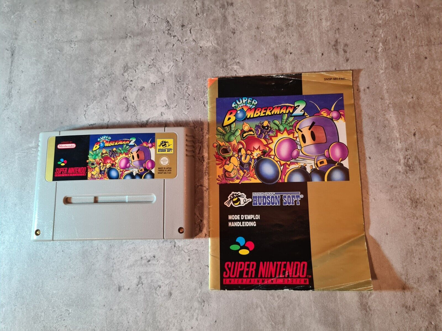 SNES Super Nintendo Super Bomberman 2 mit OVP und Anleitung FAH - T-Retro-Games