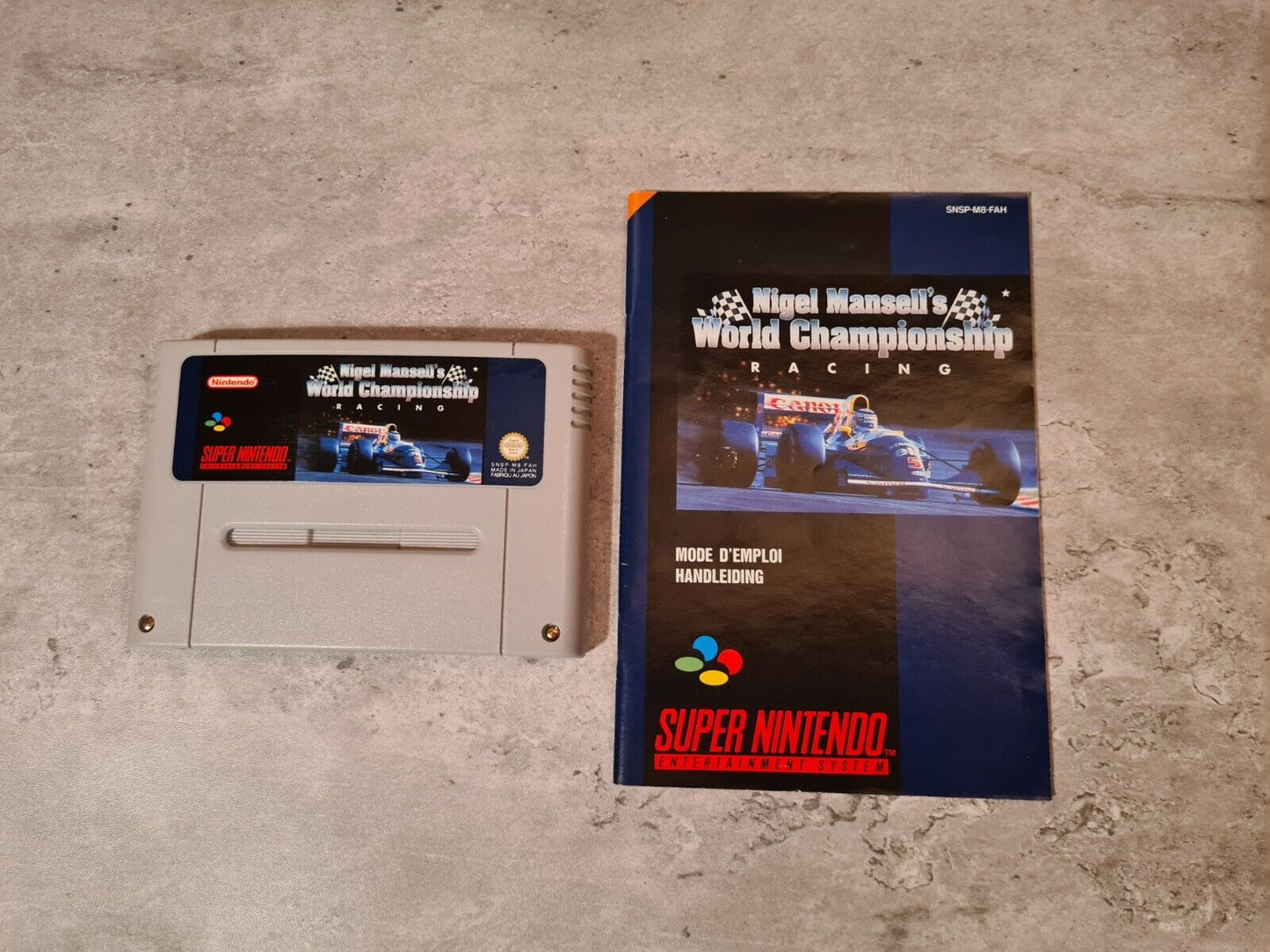SNES Super Nintendo Nigel Mansell's World Championship mit OVP und Anleitung FAH - T-Retro-Games