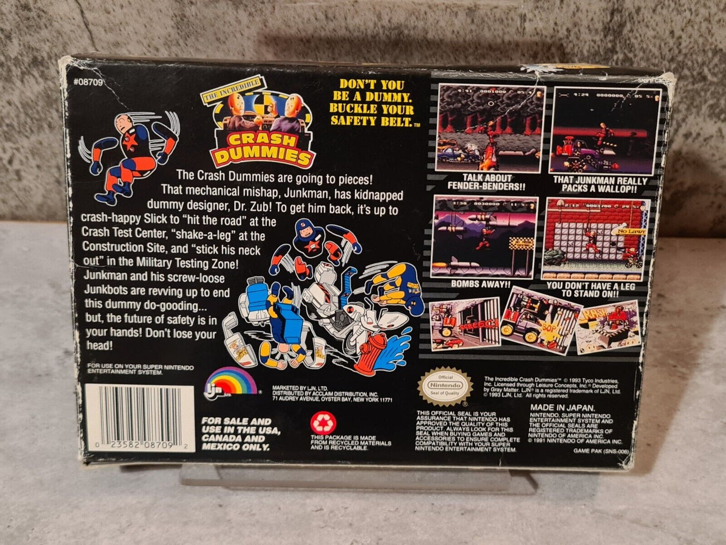 SNES Super Nintendo The Incredible Crash Dummies mit OVP und Anleitung NTSC USA - T-Retro-Games