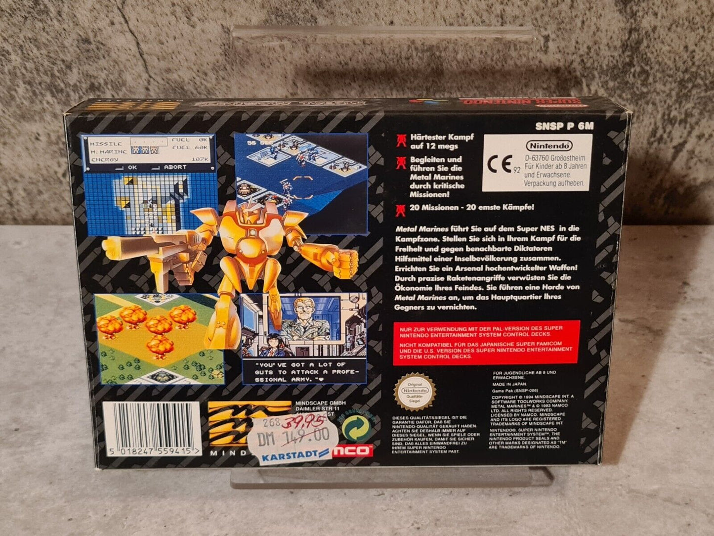 SNES Super Nintendo Metal Marines mit OVP und Anleitung + Poster NOE - T-Retro-Games