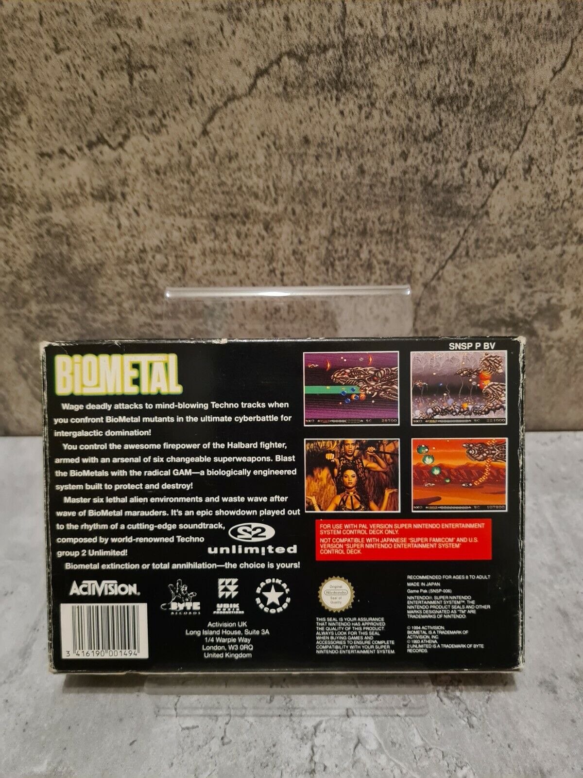 SNES Super Nintendo Biometal mit OVP und Anleitung UKV - T-Retro-Games