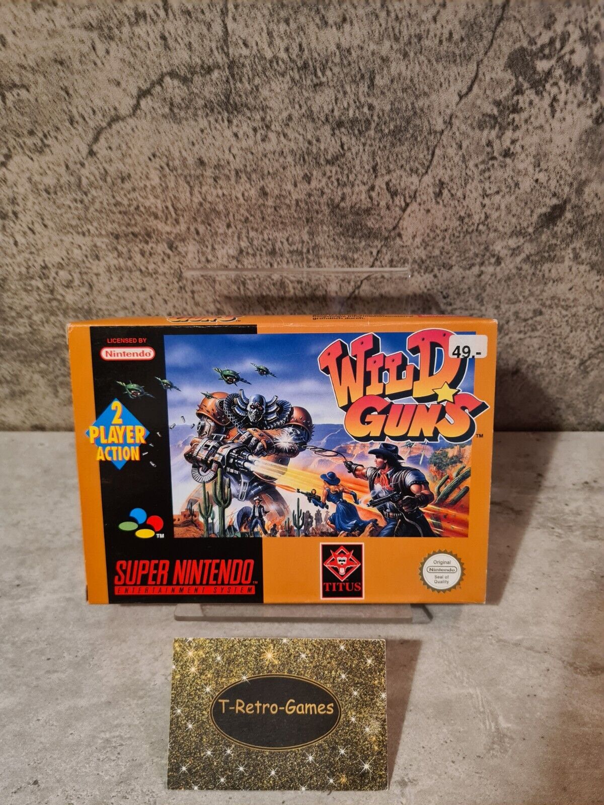 SNES Super Nintendo Wild Guns mit OVP und Anleitung EUR